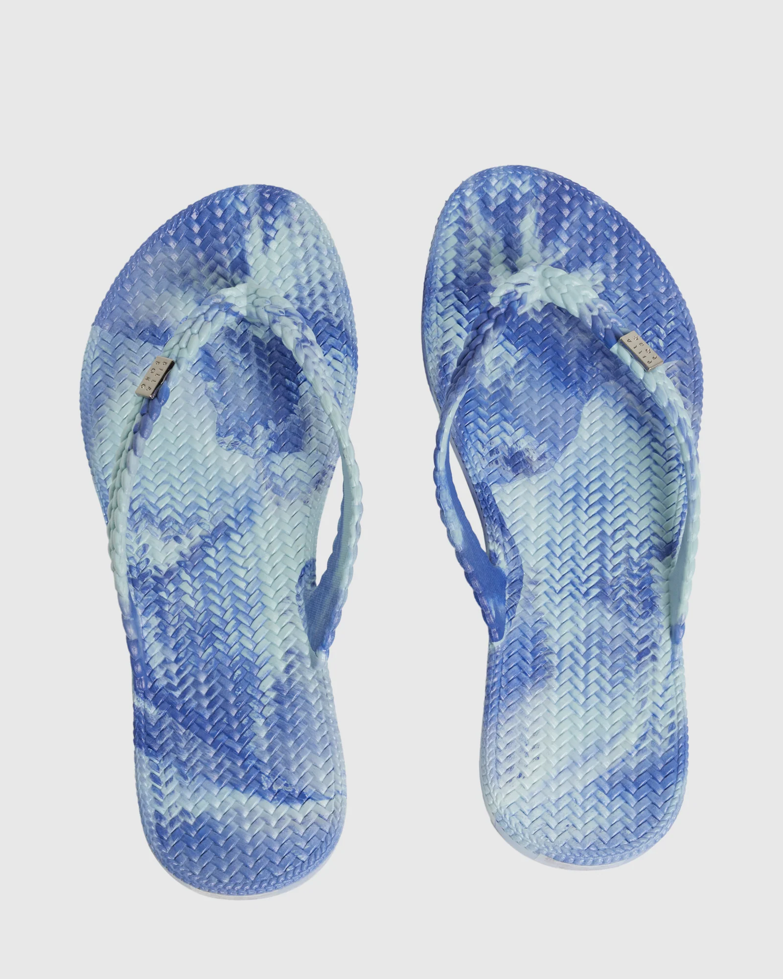 Womens Summer Dazed Marble Thongs - Image 3
