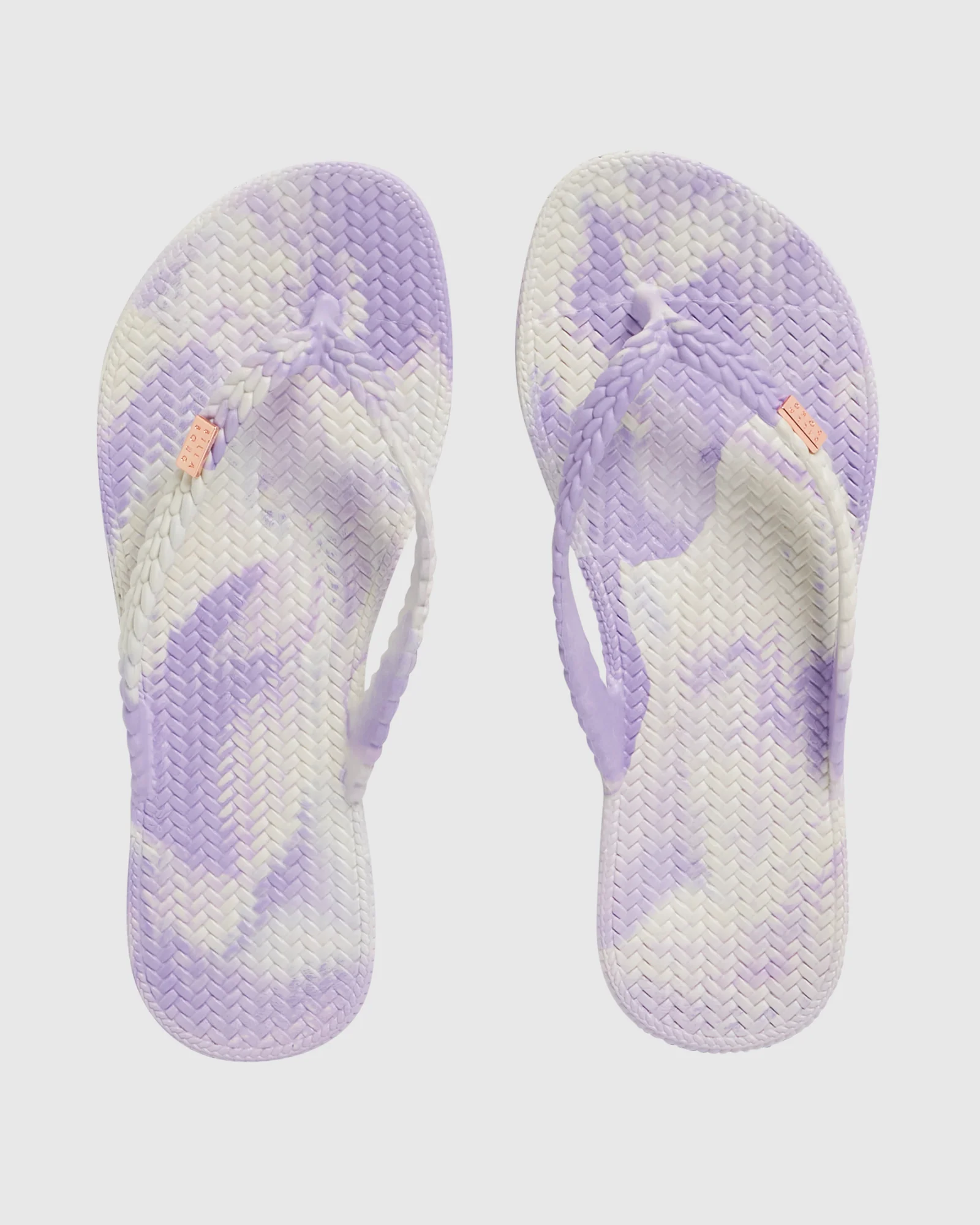 Womens Summer Dazed Marble Thongs - Image 2