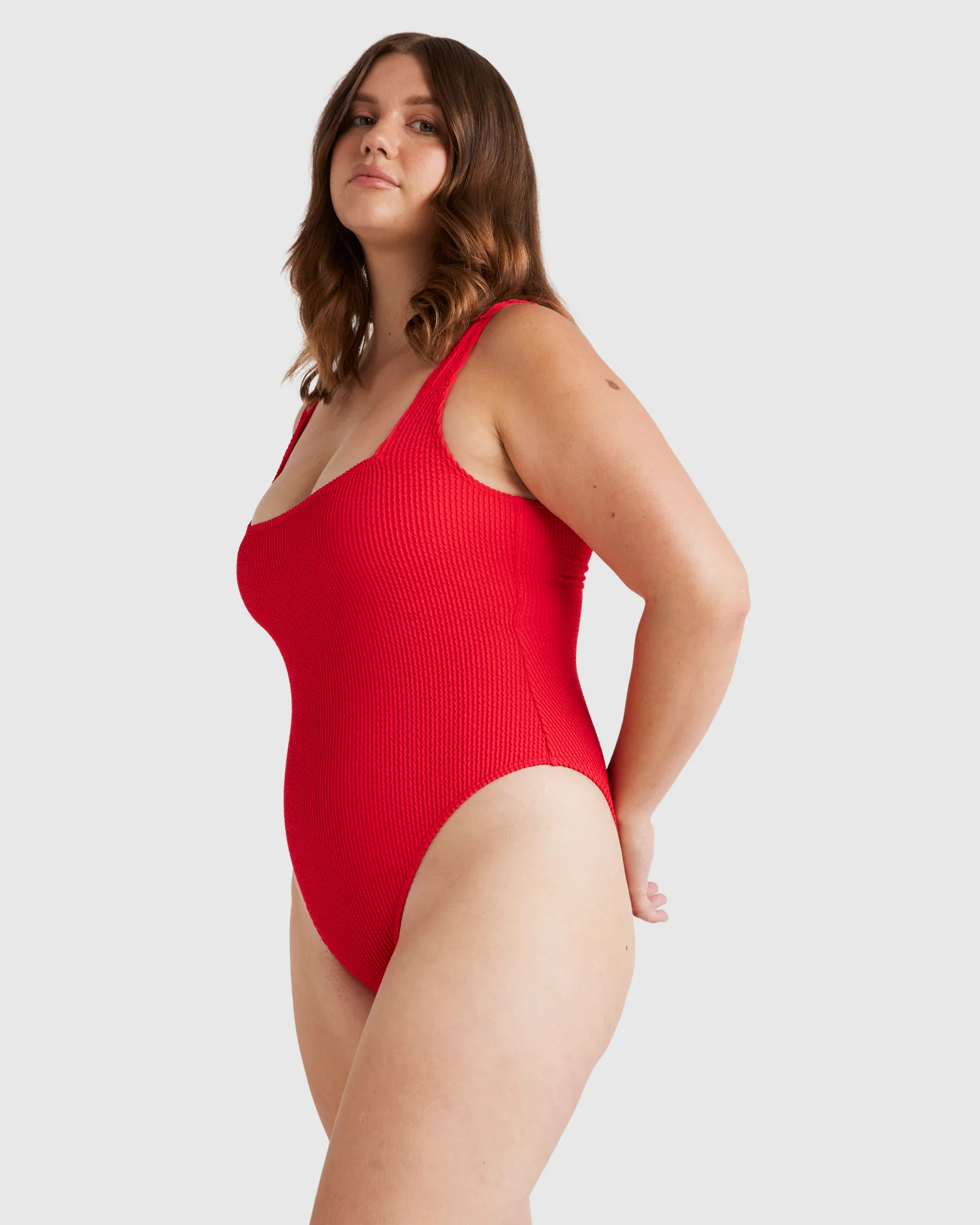 Womens Summer High Square Neck One Piece - Image 2