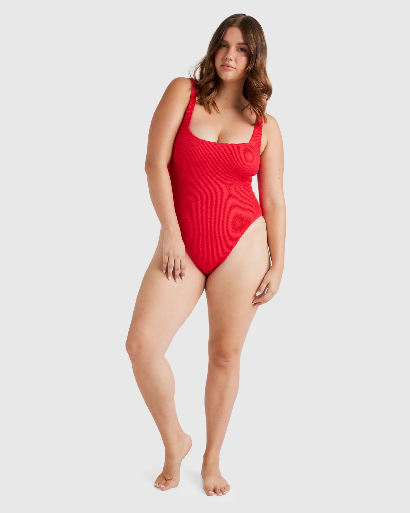 Womens Summer High Square Neck One Piece - Image 5