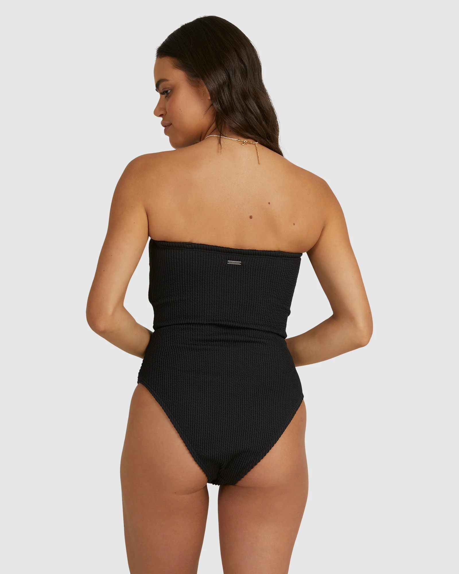 Womens Summer High Bandeau One Piece Swimsuit - Image 2