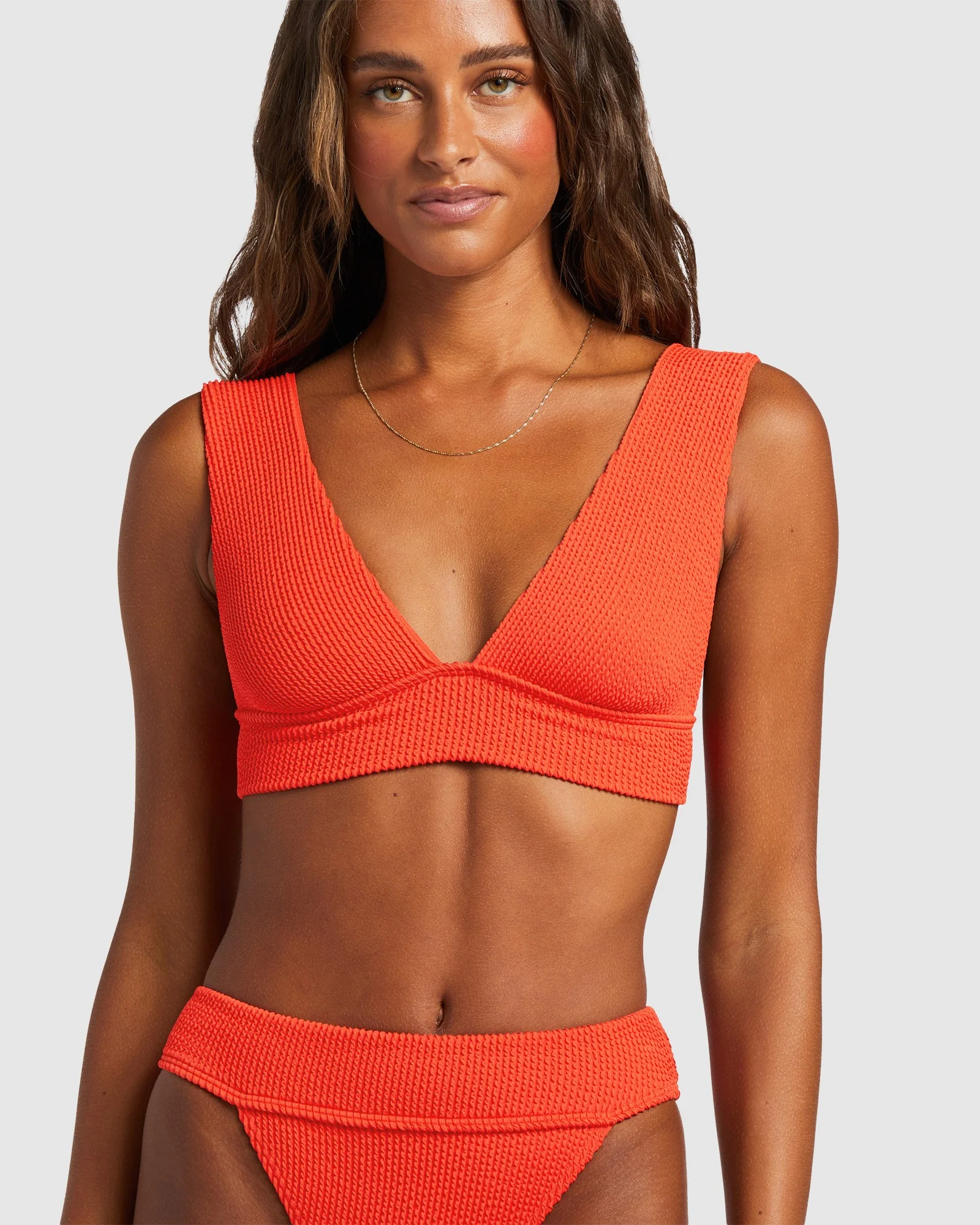 Womens Summer High Plunge Bikini Top - Image 4