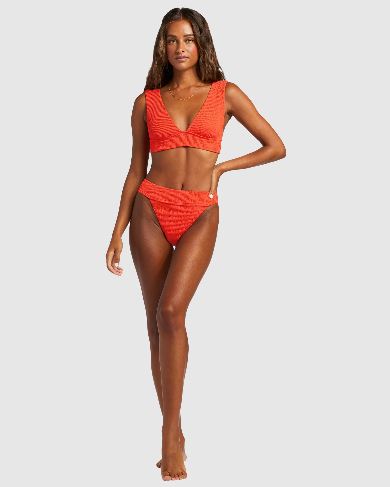 Womens Summer High Plunge Bikini Top - Image 5