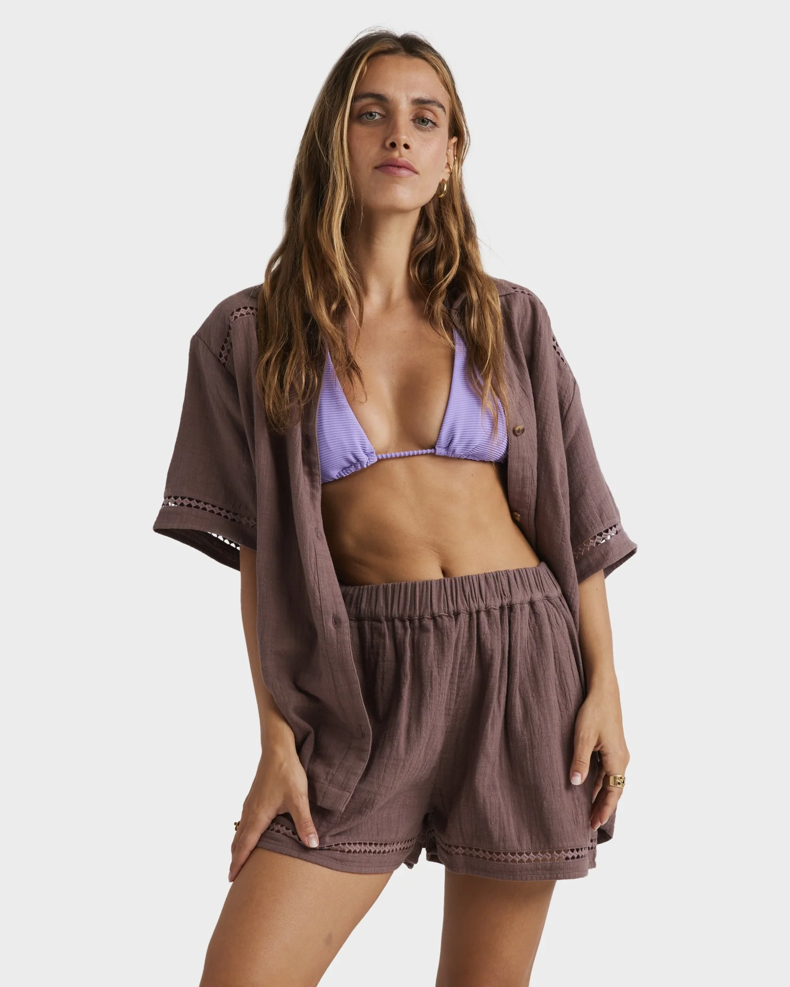 Womens Summers End Button Down Shirt - Image 2