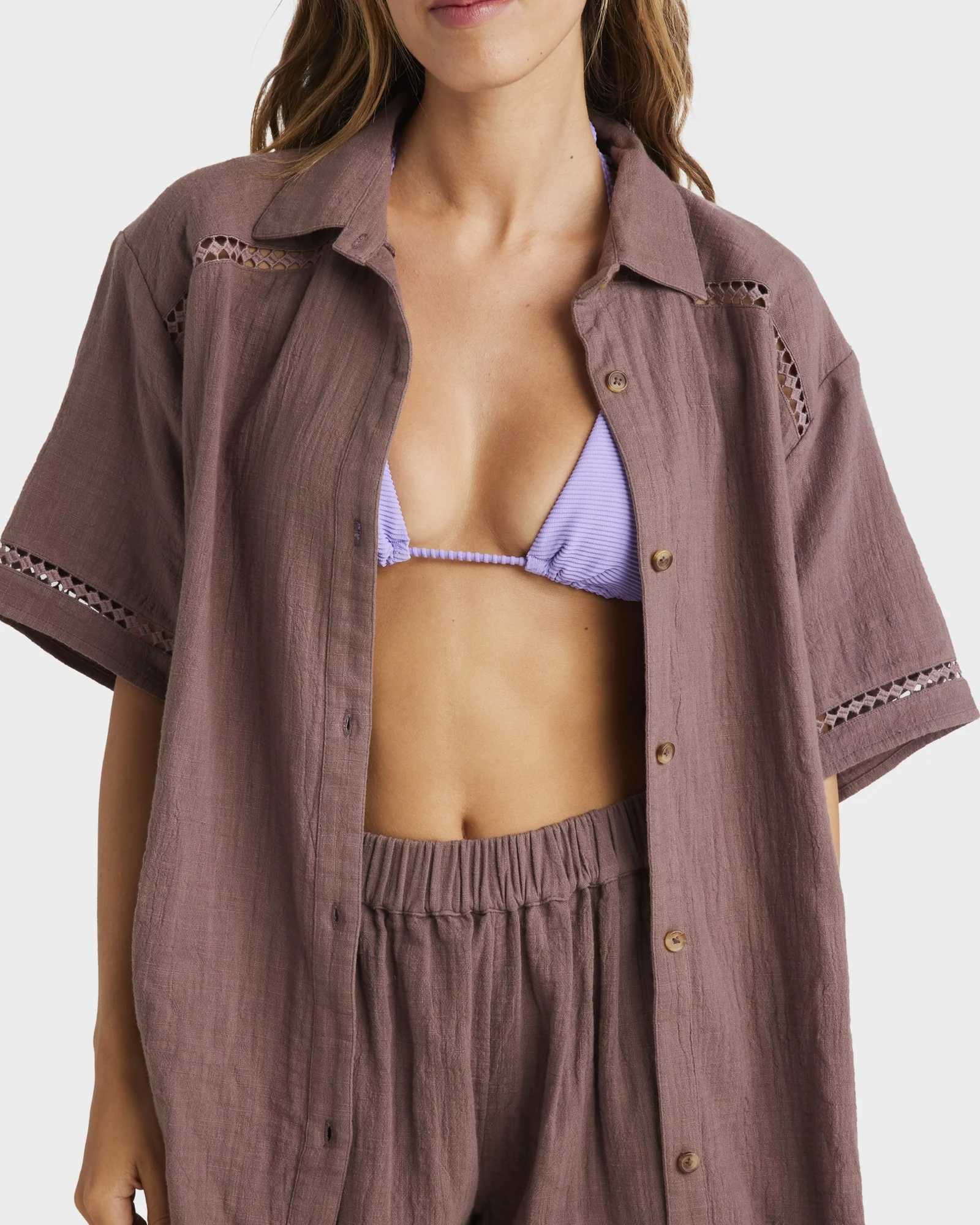 Womens Summers End Button Down Shirt - Image 5