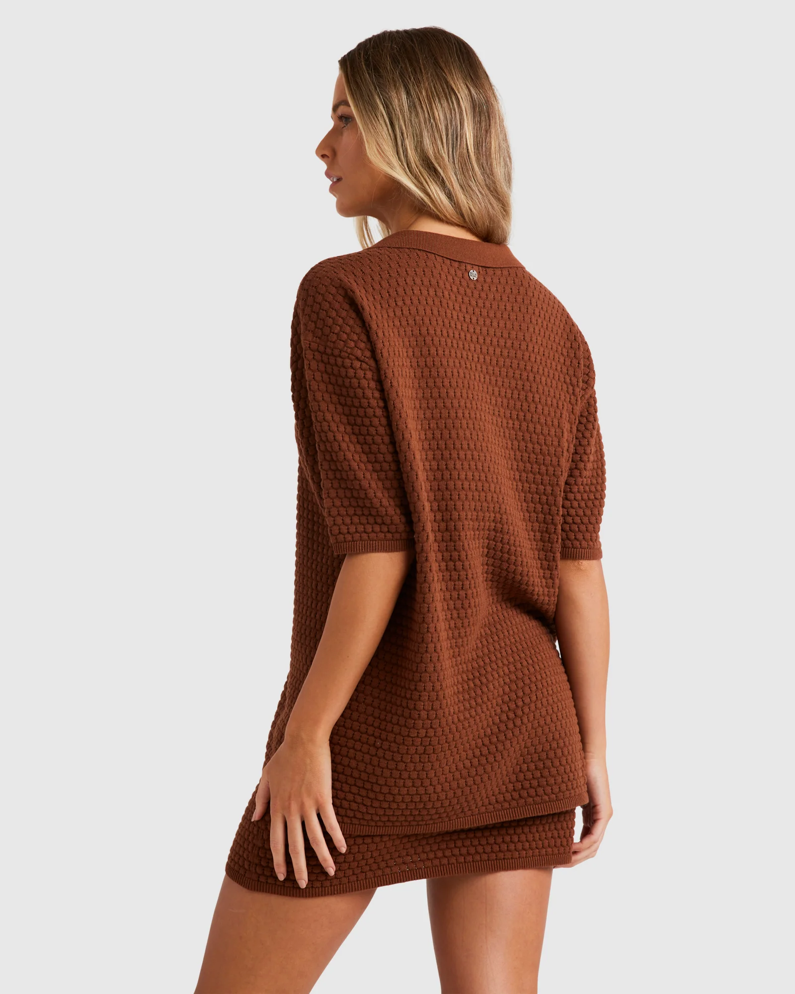 Womens Sun Bubble Knit Shirt - Image 3