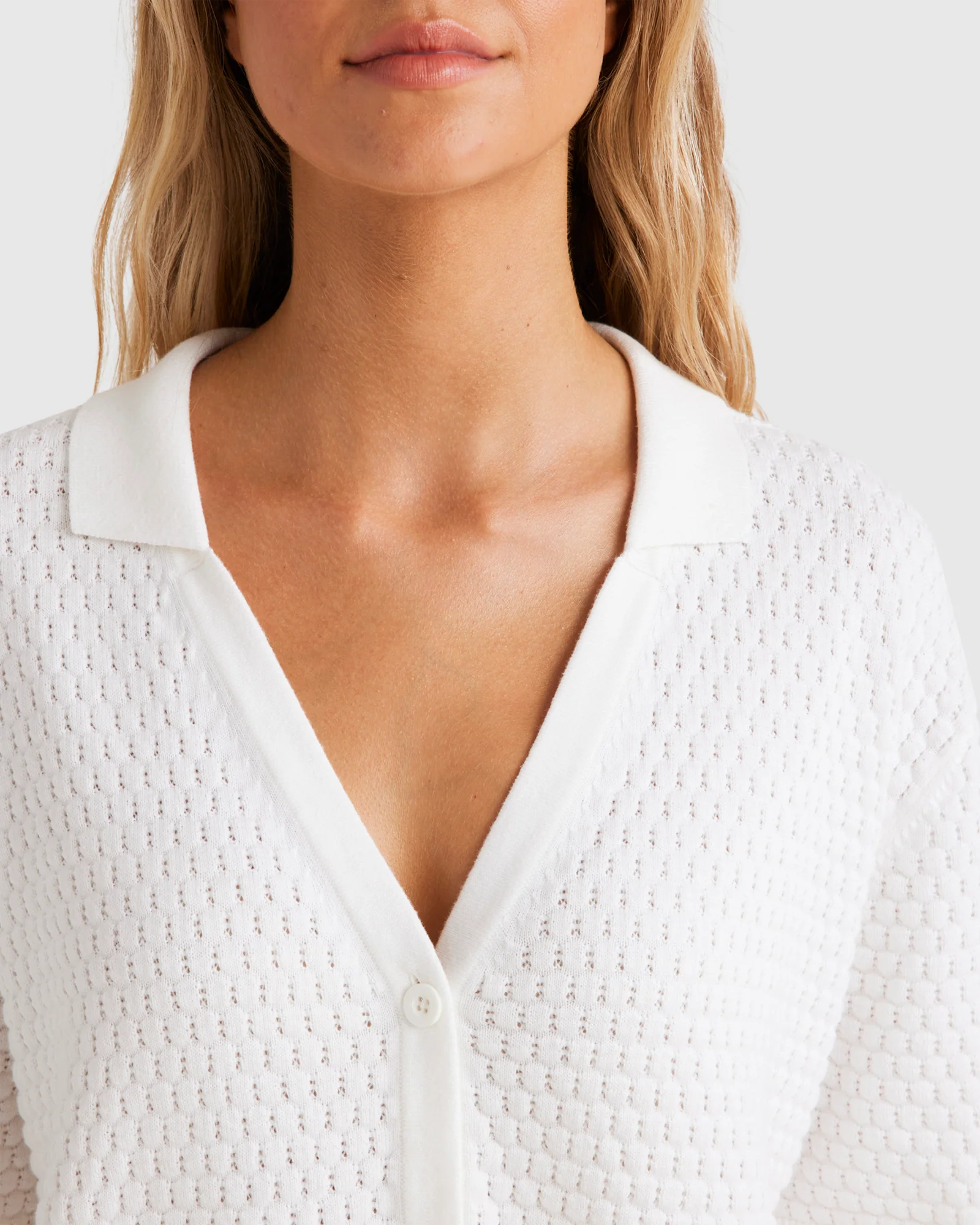 Womens Sun Bubble Knit Shirt - Image 4
