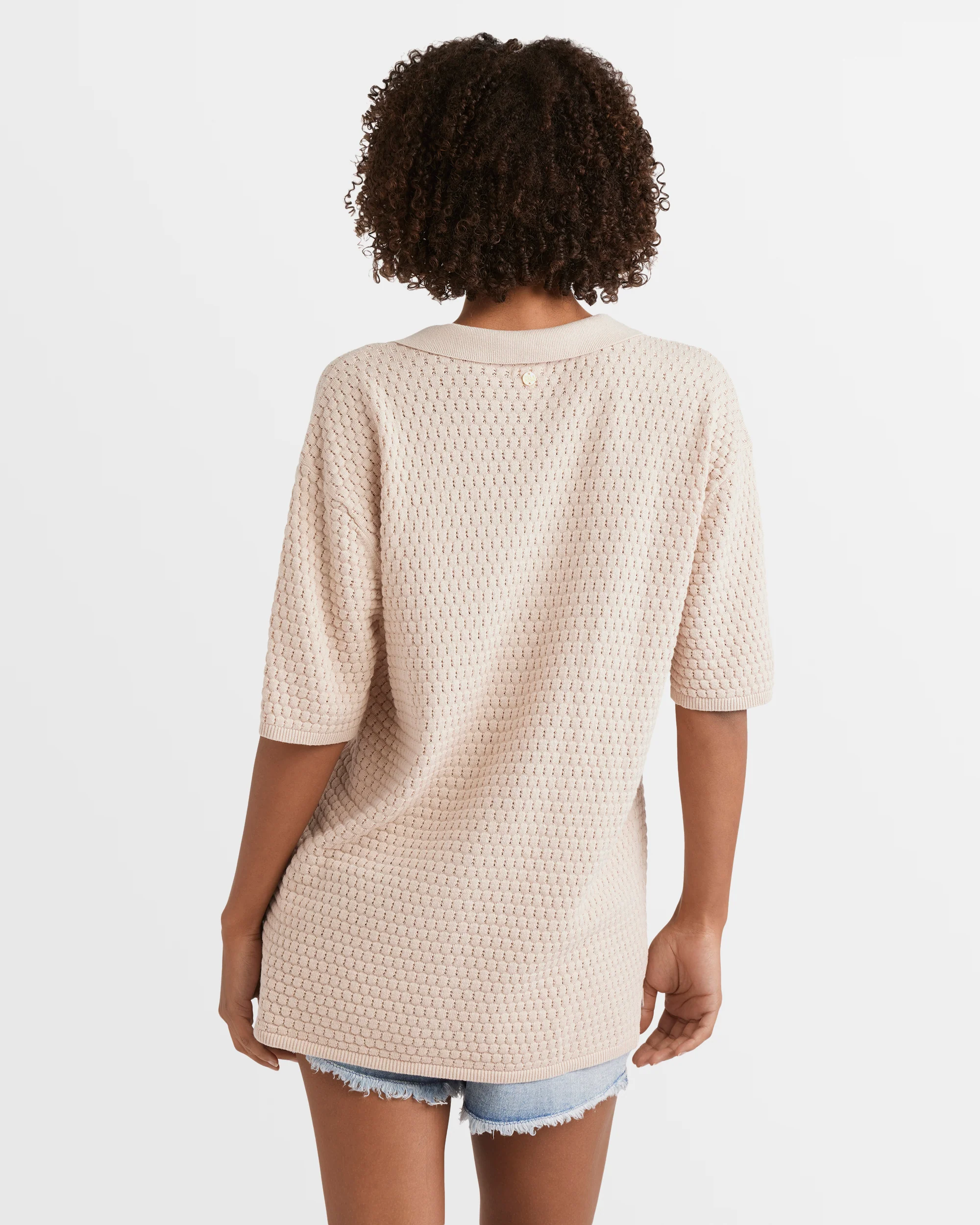 Womens Sun Bubble Knit Shirt - Image 3