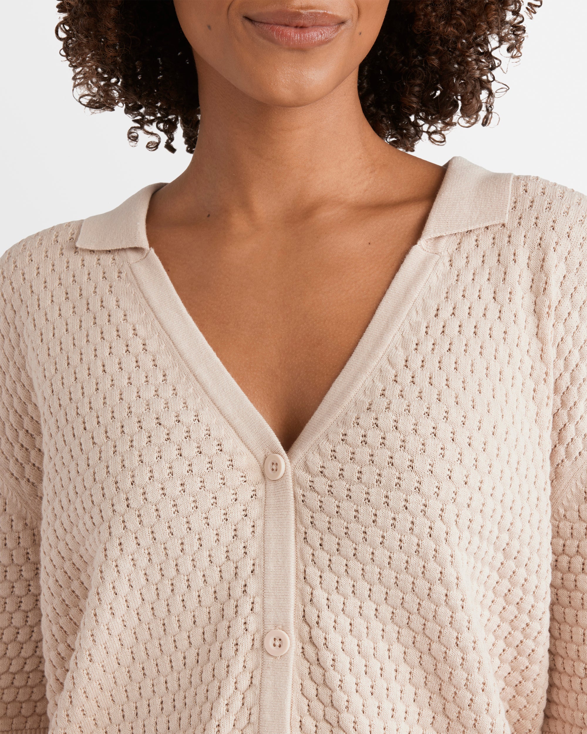 Womens Sun Bubble Knit Shirt - Image 4