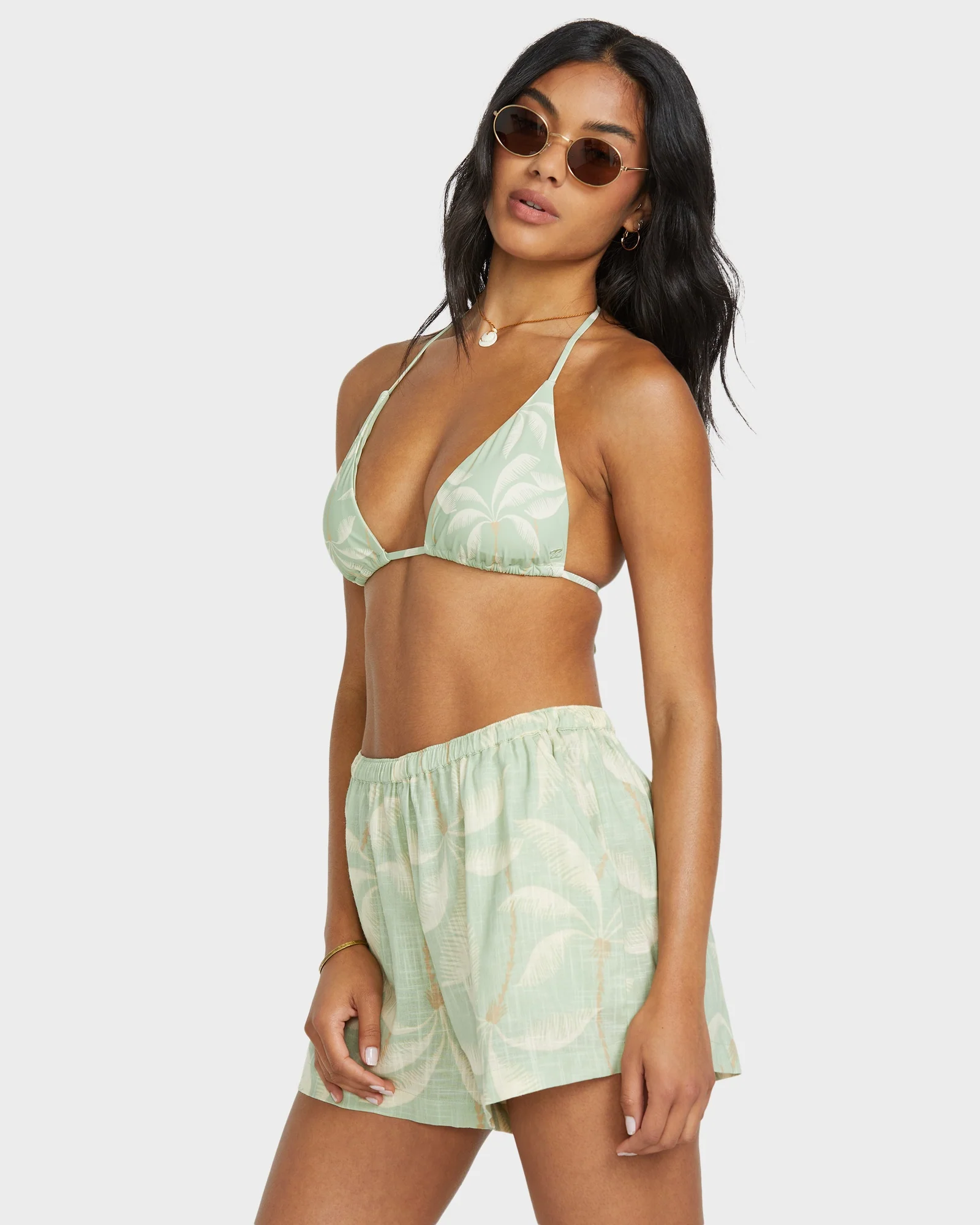 Womens Sun Fade Elastic Waist Shorts - Image 2