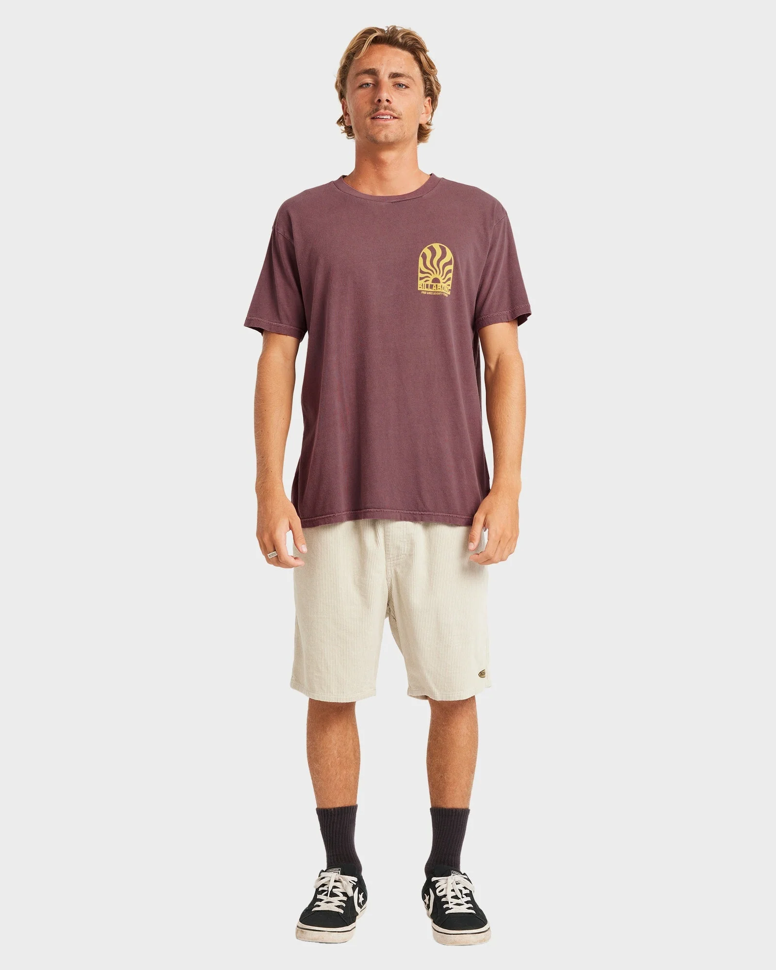 Mens Sun Rays Premium Wave Washed T-Shirt - Image 4