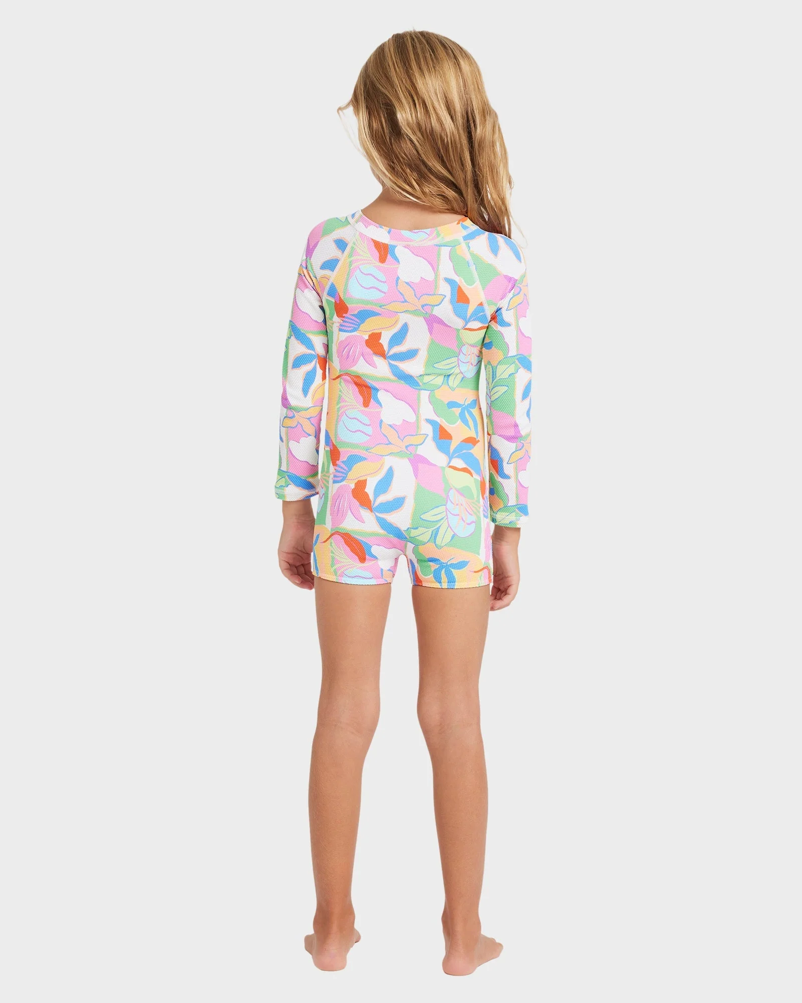 Girls 0-5 Sun Shift One Piece Shortie Long Sleeve Rash Vest - Image 2