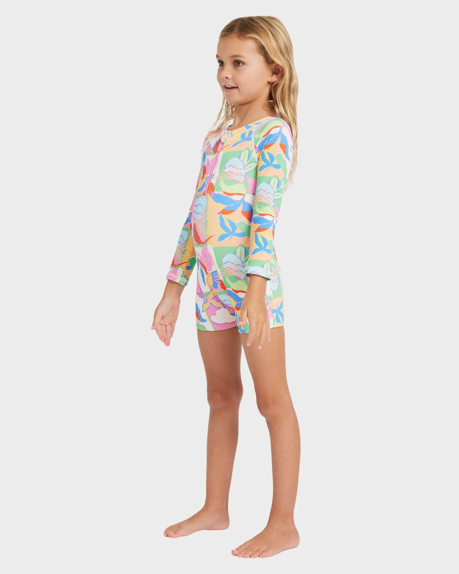 Girls 0-5 Sun Shift One Piece Shortie Long Sleeve Rash Vest - Image 3