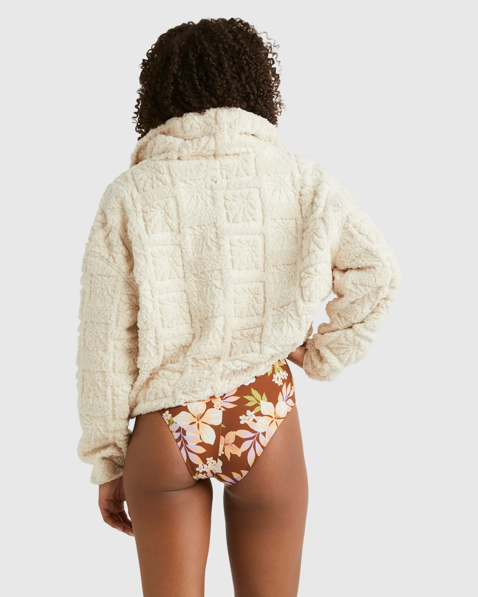 Womens Sun Stamp Half Zip Fleece Pullover - Image 3