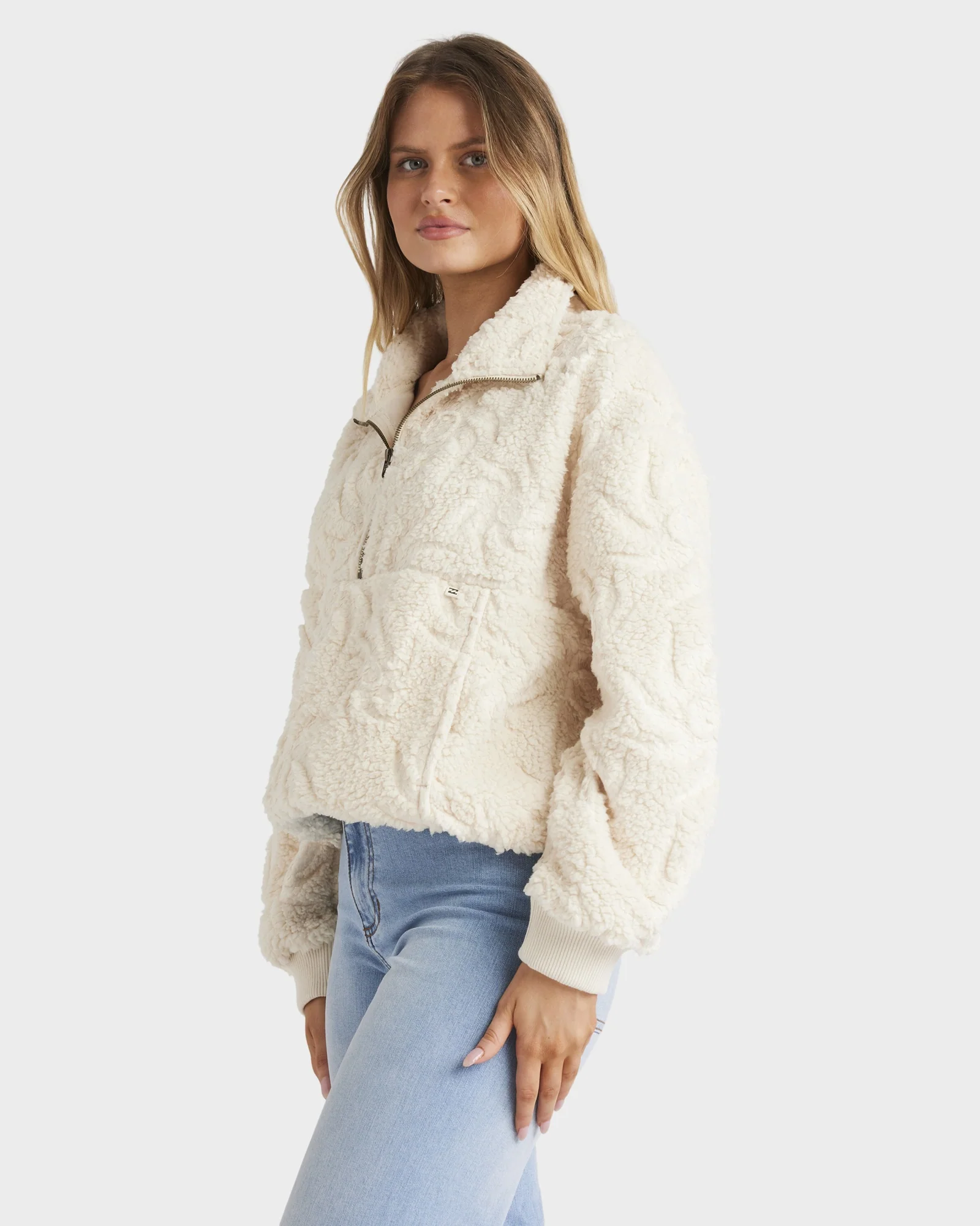 Womens Sun Trippin Half Zip Fleece Pullover - Image 3