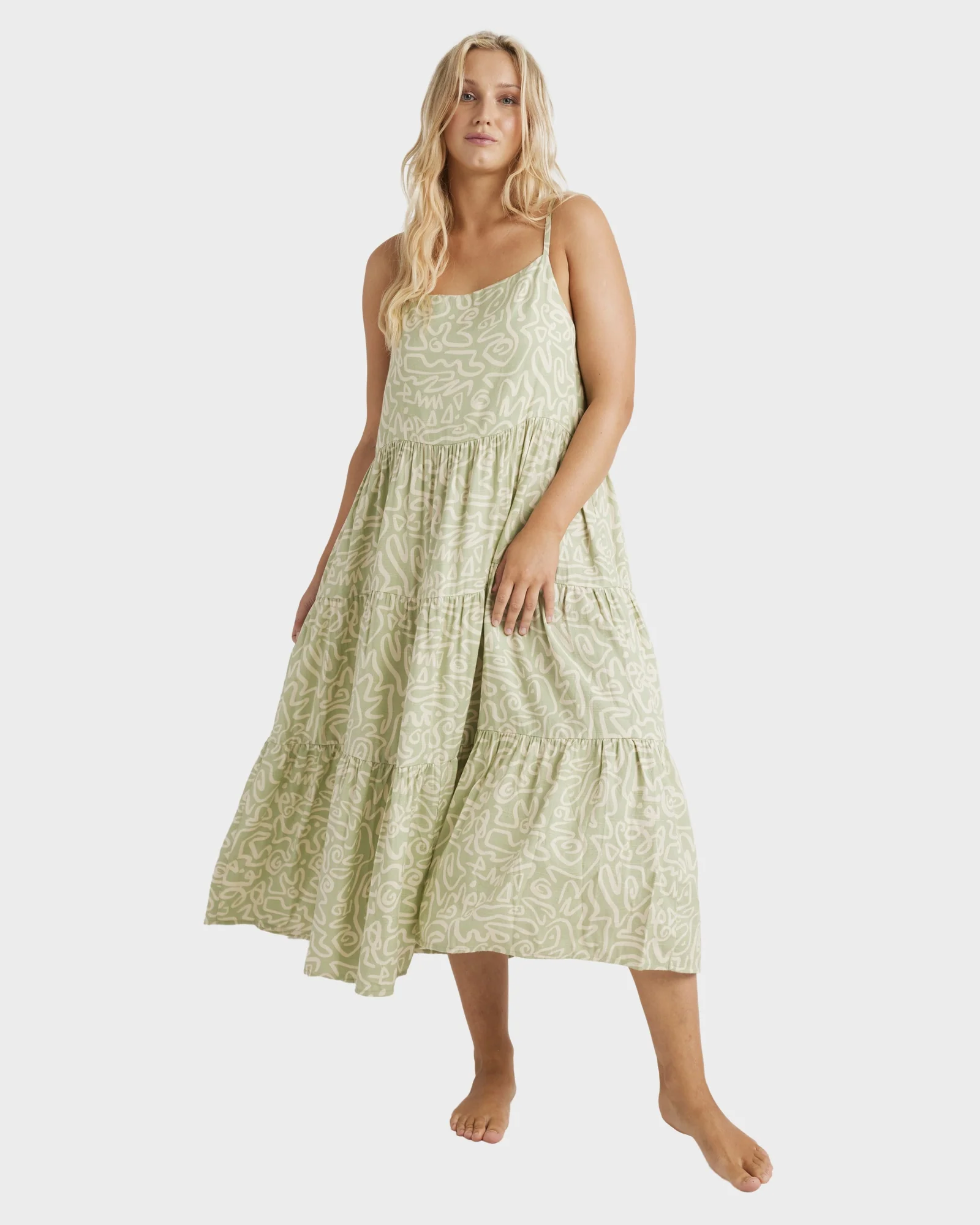 Womens Sunny Lines Lost Love Midi Dress - Image 2