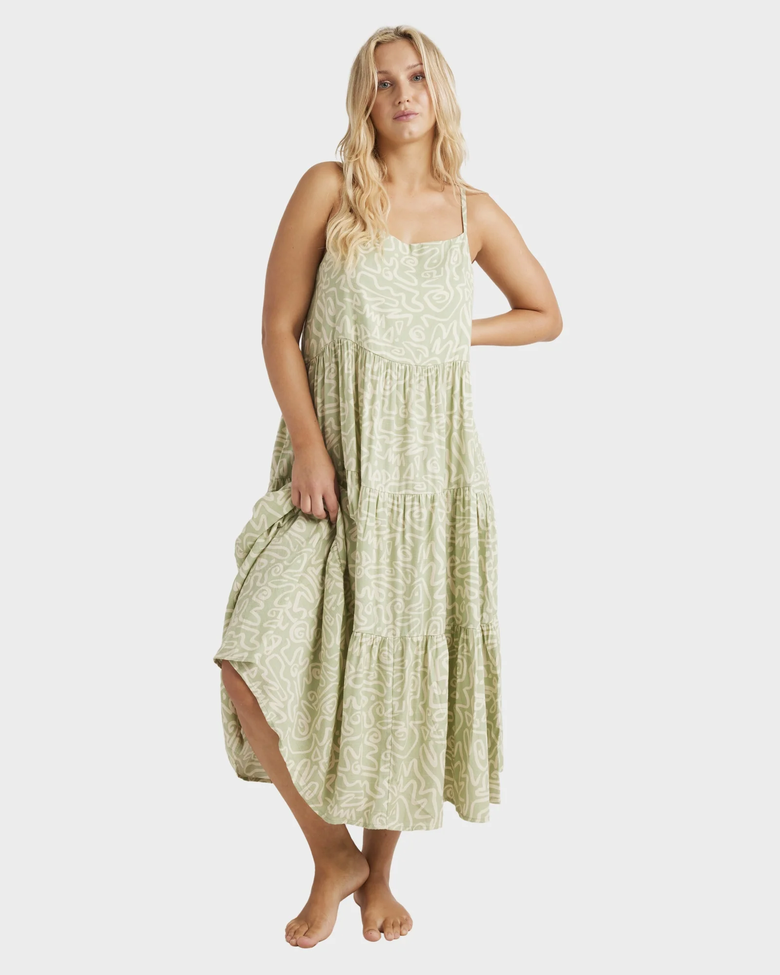 Womens Sunny Lines Lost Love Midi Dress - Image 6