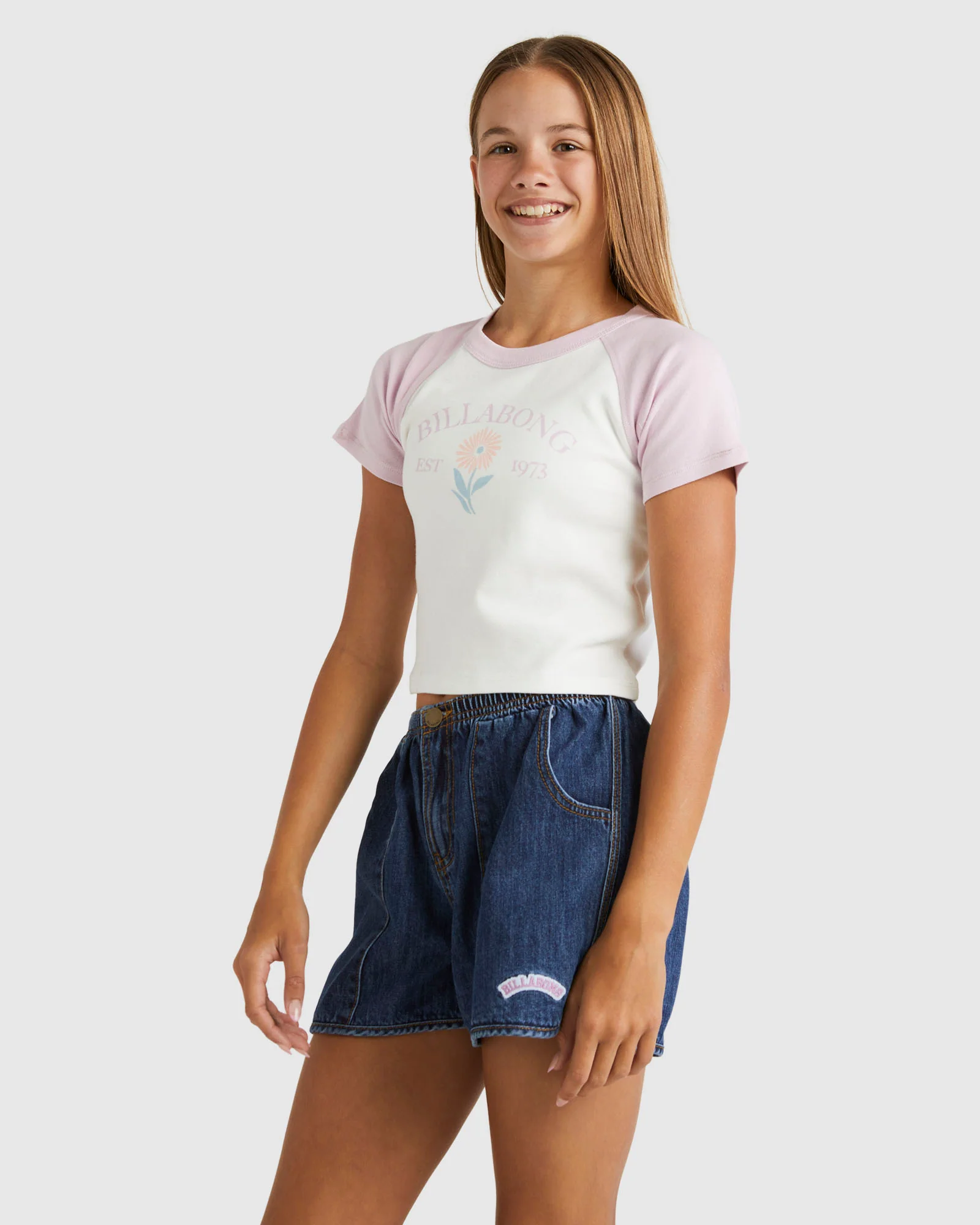 Girls 6-14 Sunny Raglan T-Shirt - Image 2
