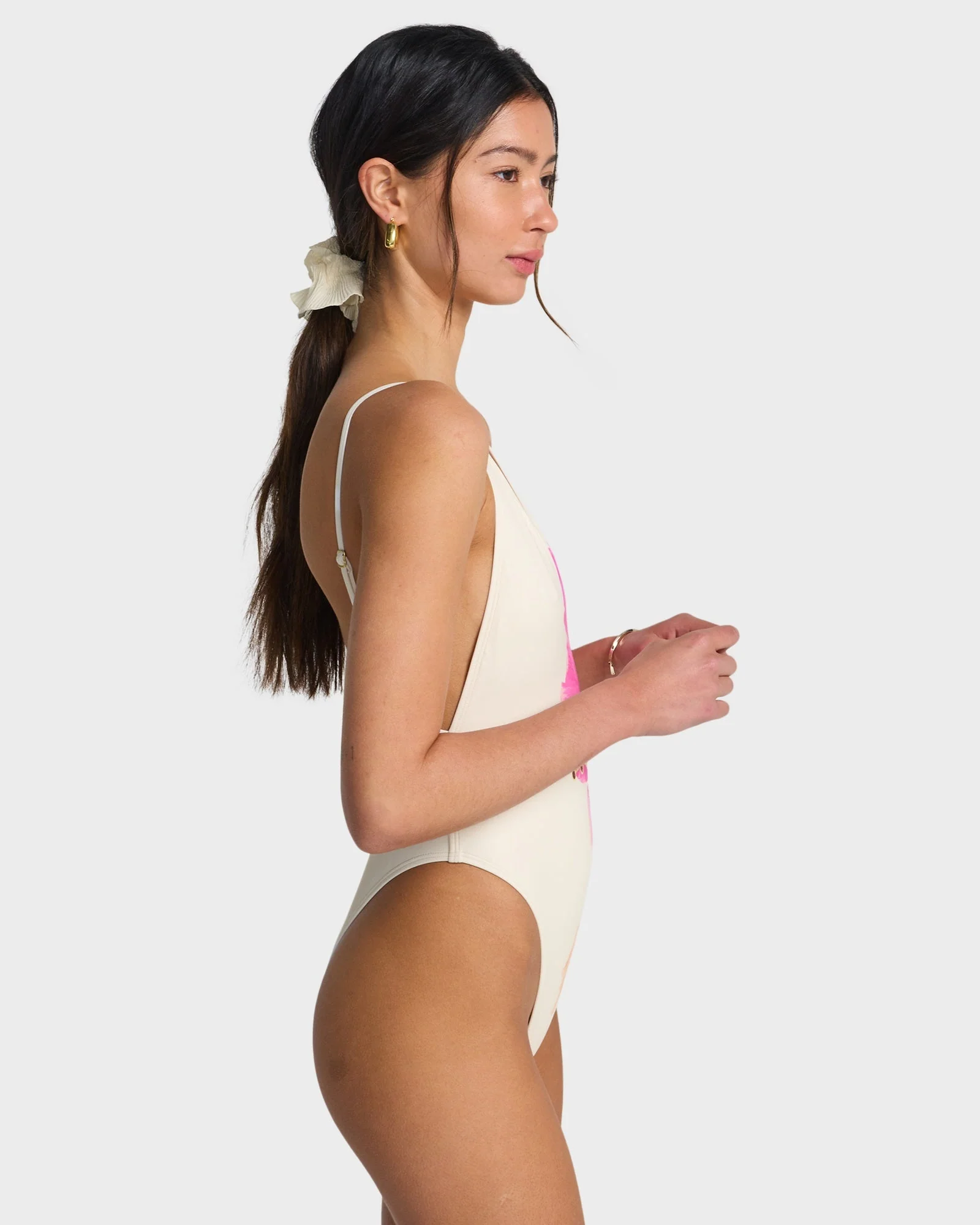Womens Sunny Shore Deep V-neck One Piece Swimsuit - Image 3