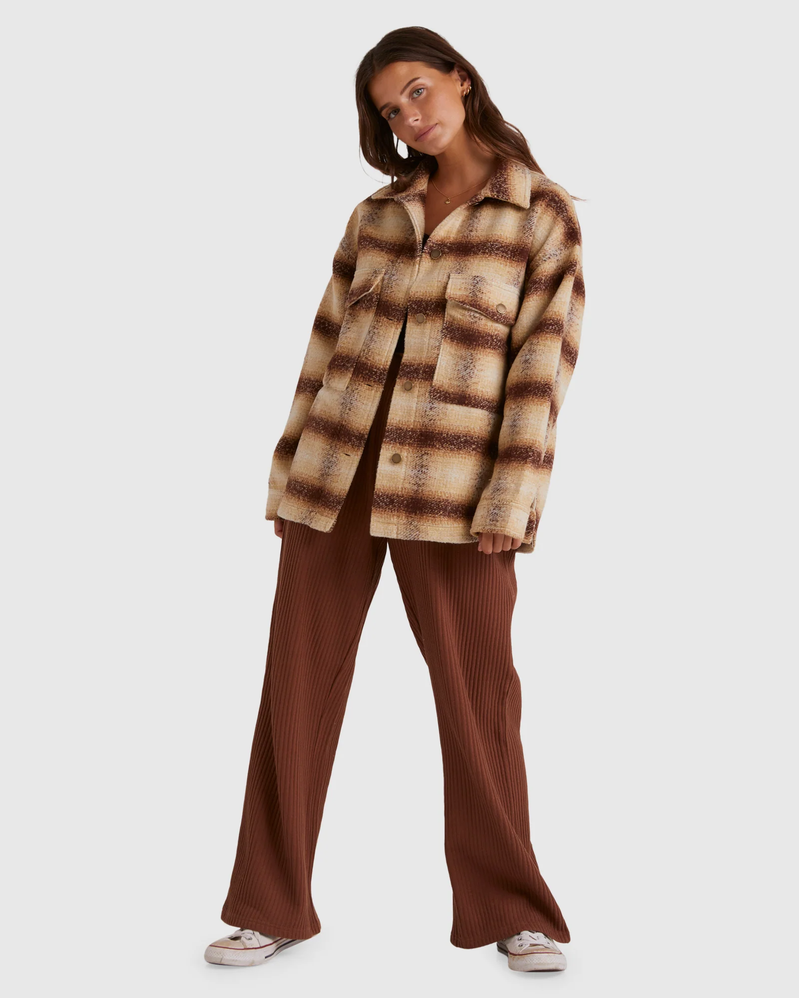 Womens Surf Check Shacket - Image 5