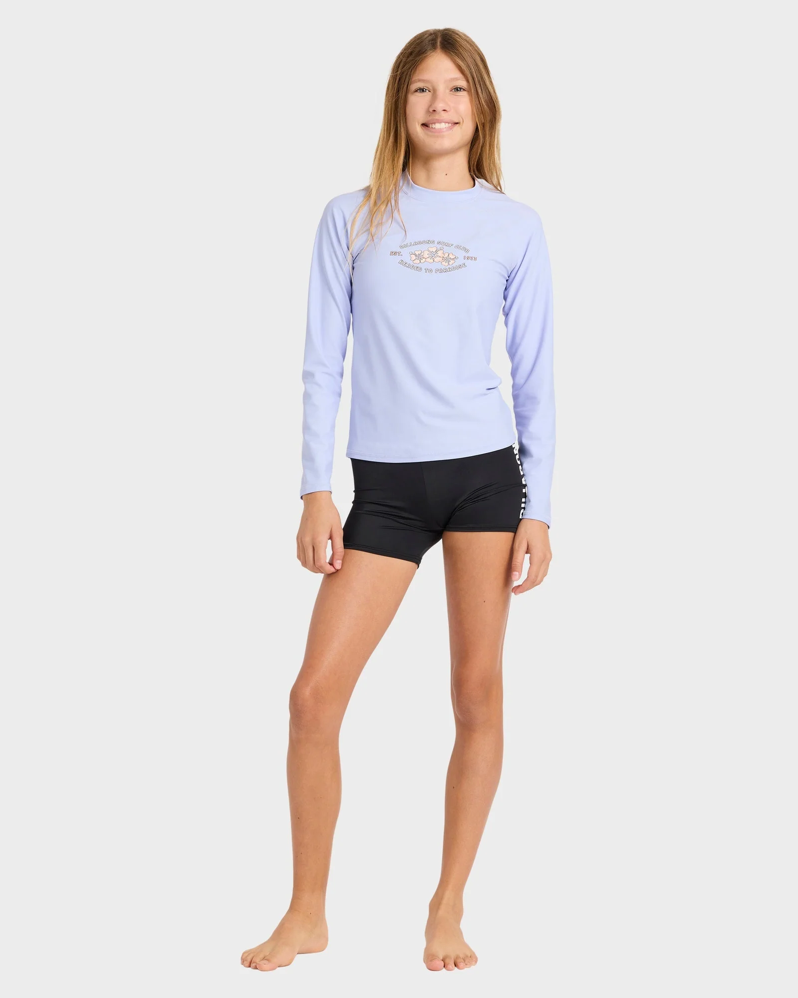 Girls 6-16 Surf Club Long Sleeve Rash Vest - Image 5