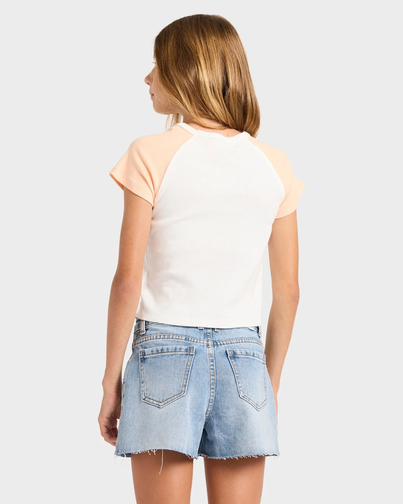 Girls 6-14 Surf Club Ringer Raglan T-Shirt - Image 2