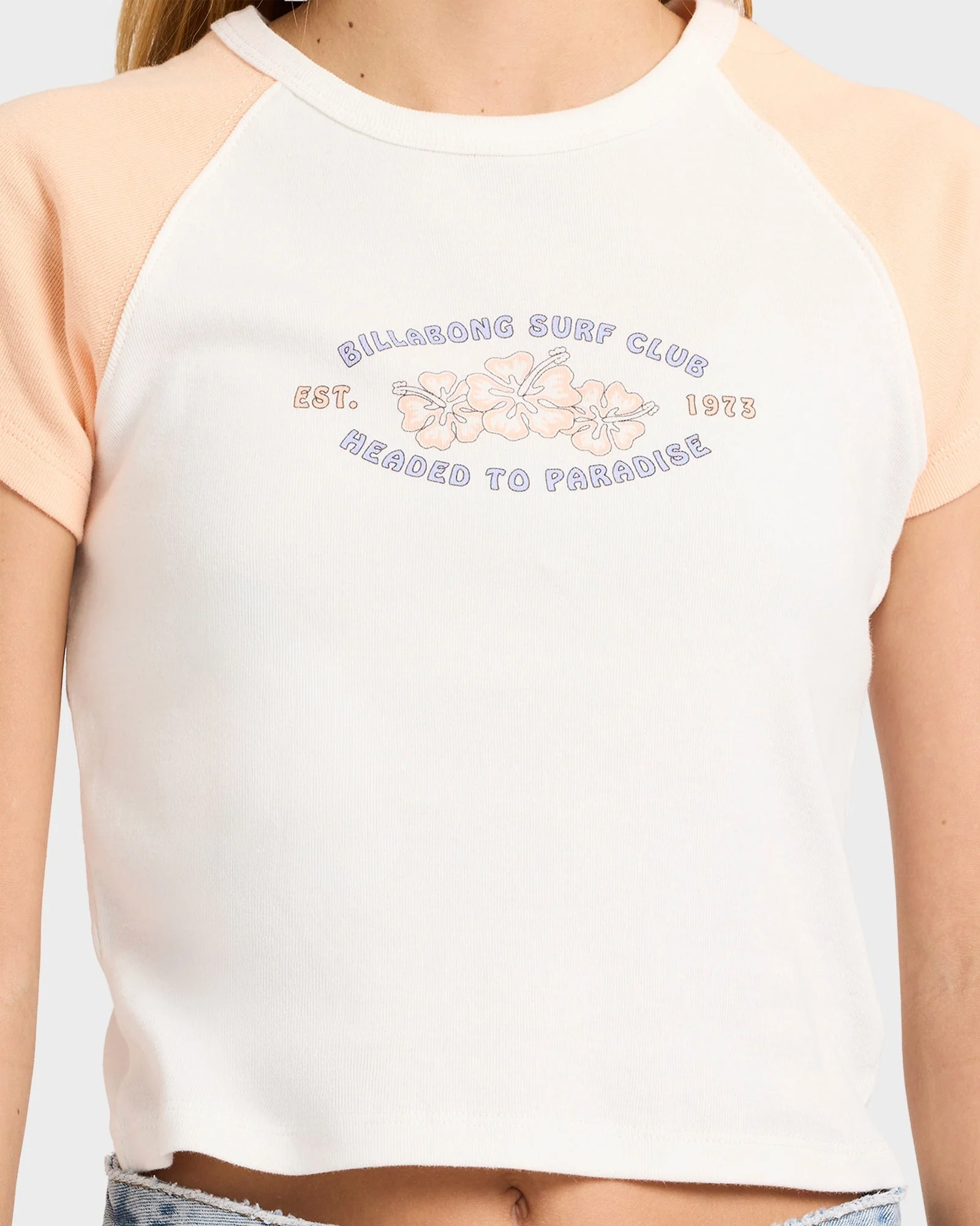 Girls 6-14 Surf Club Ringer Raglan T-Shirt - Image 4