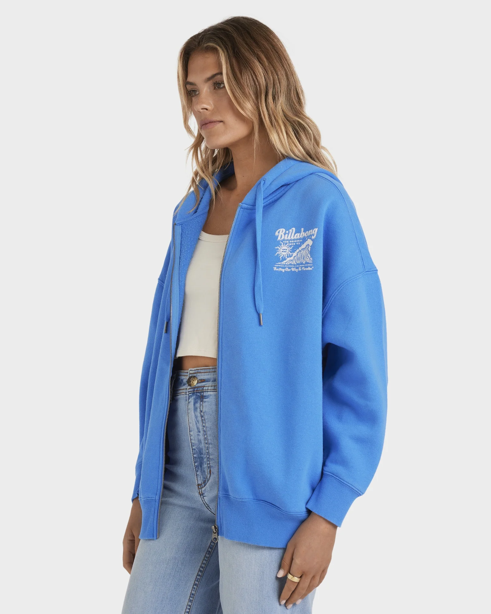 Womens Surfing Riptide Zip Up Hoodie - Image 2