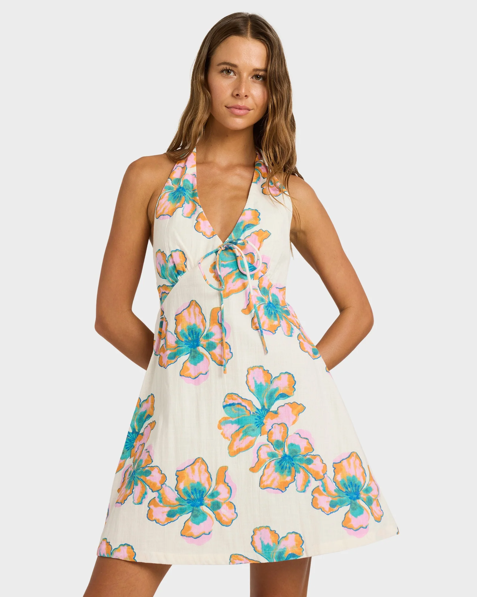 Womens Sweet Escape Halter Mini Dress - Image 5