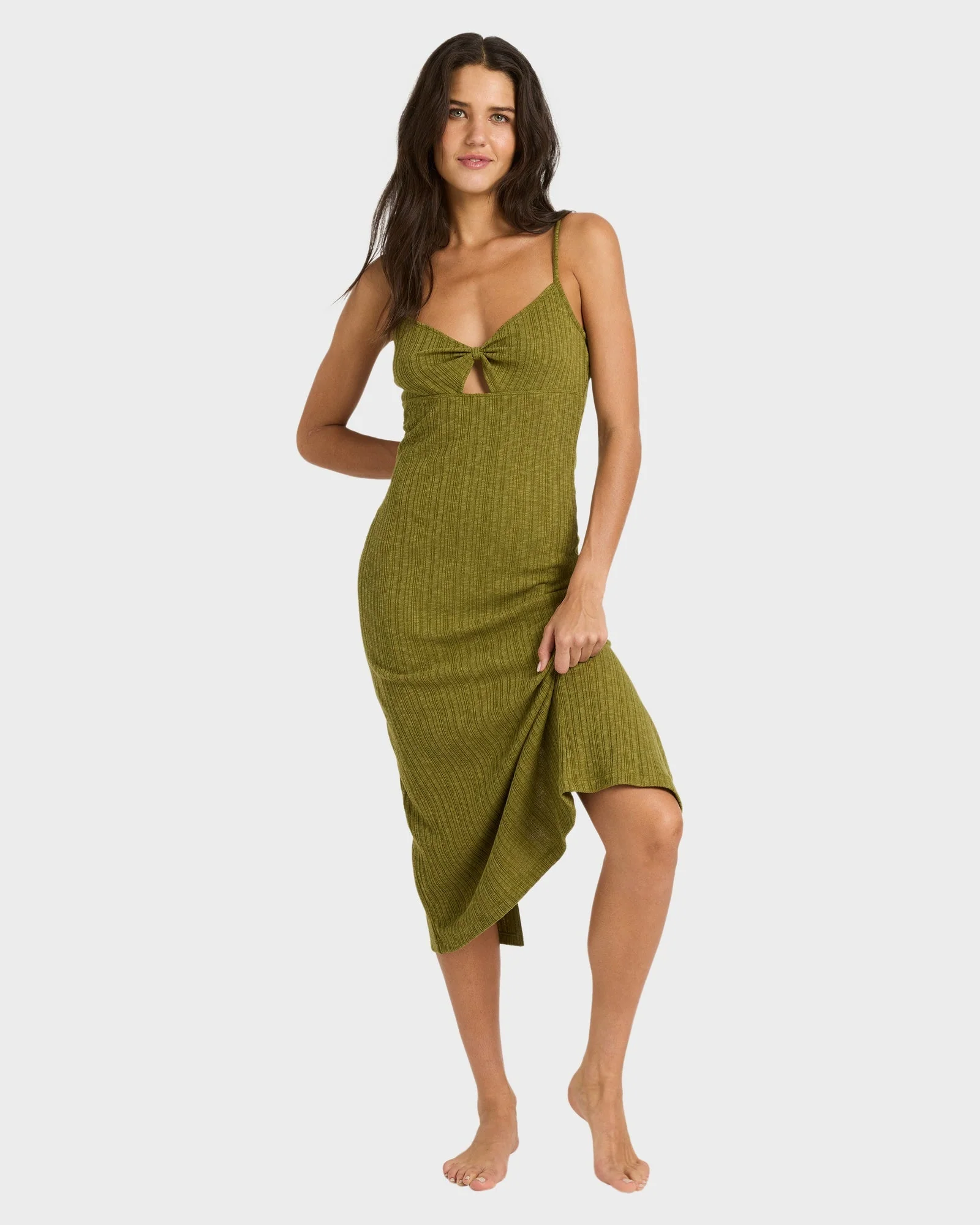 Womens Sweet Moves Knit Midi Dress - Image 2