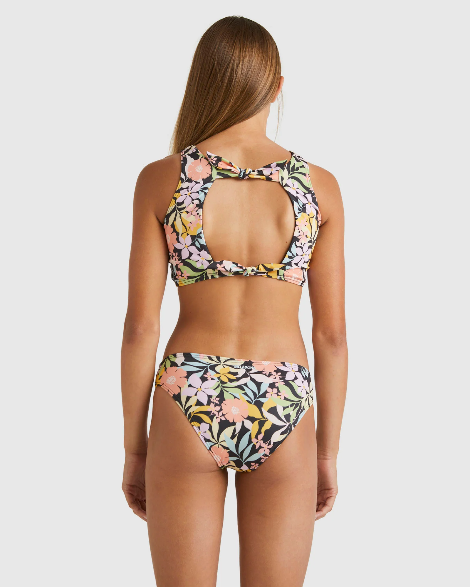 Girls 6-14 Sweet Talkin High Neck Bikini Set - Image 3