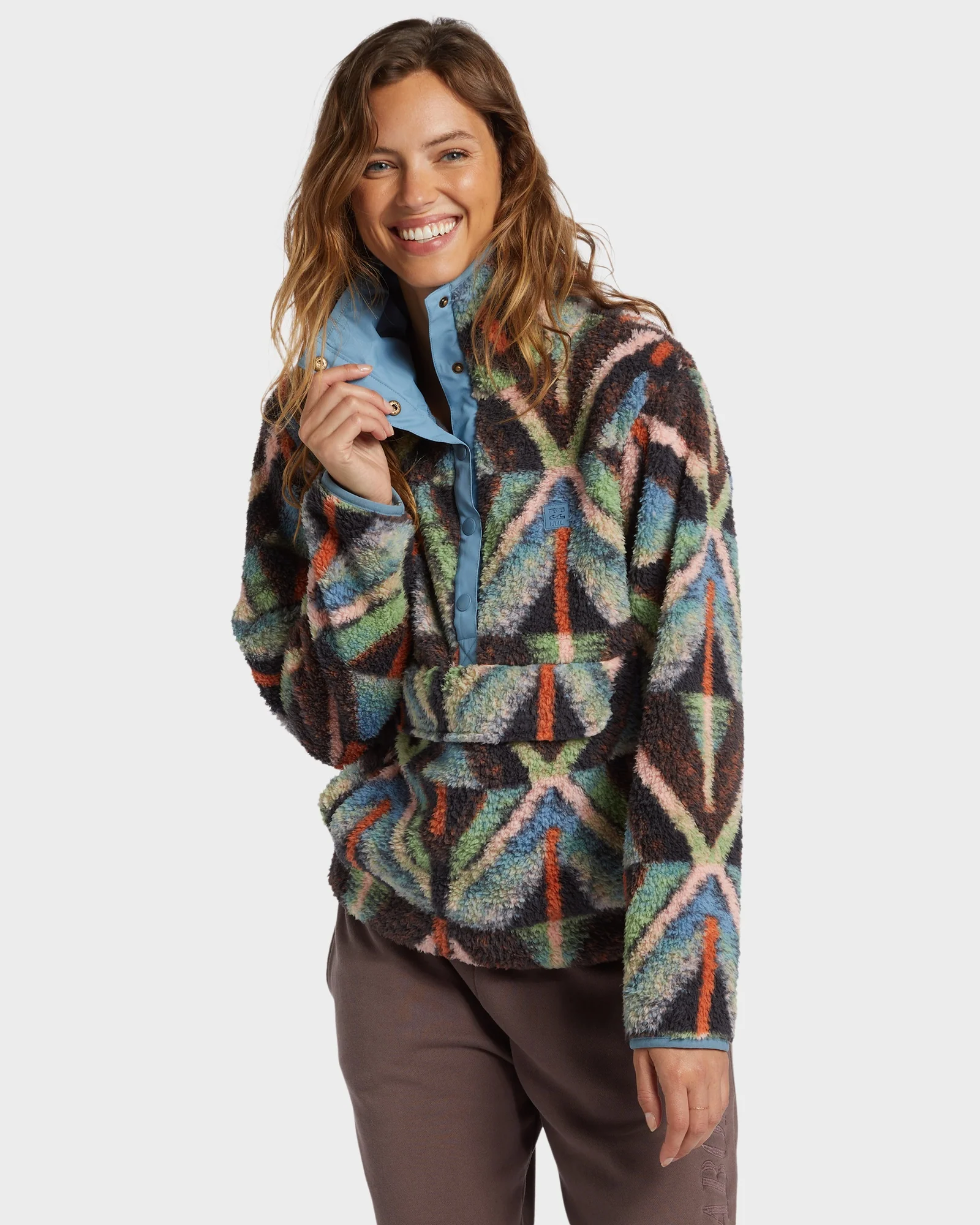 Womens Switchback Snap Up Fleece Pullover - Image 5