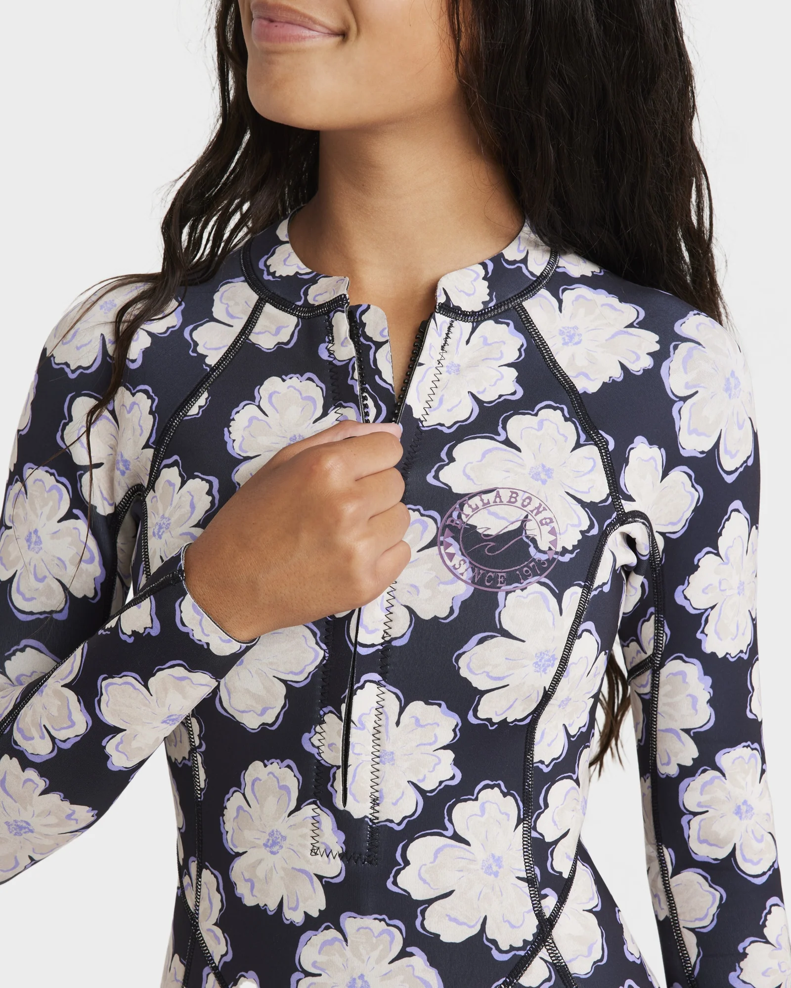 Girls 8-14 Salty Dayz Natural Long Sleeve Springsuit - Image 4