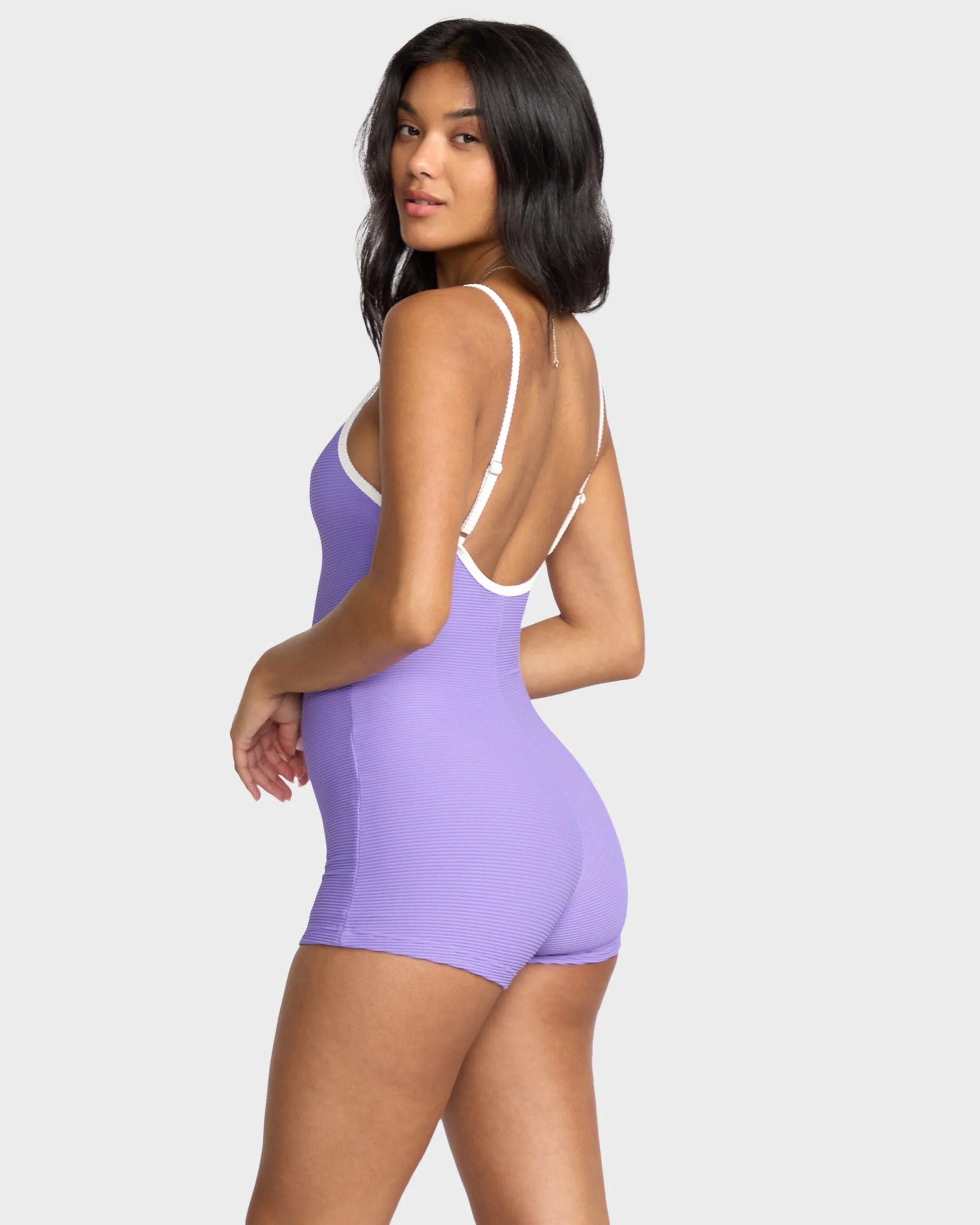 Womens Tanlines Retro Tank Surfsuit One Piece Swimsuit - Image 5