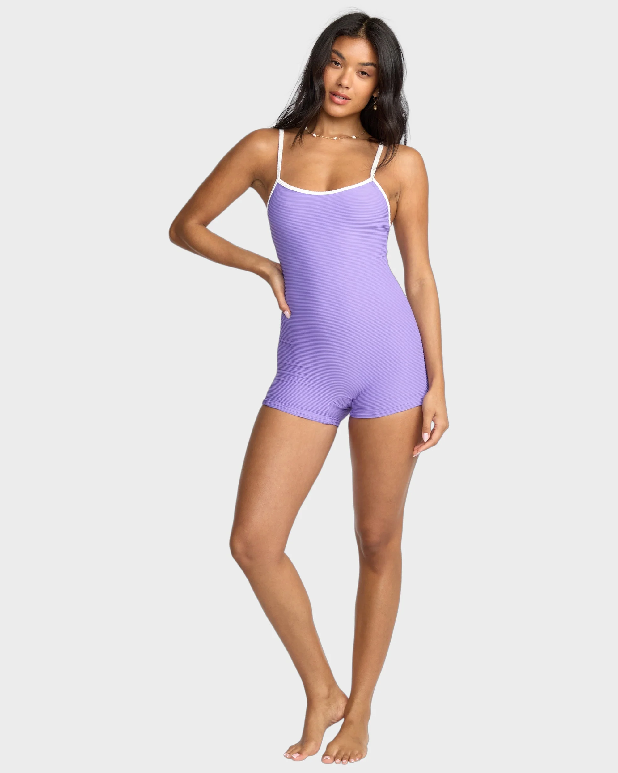 Womens Tanlines Retro Tank Surfsuit One Piece Swimsuit - Image 7