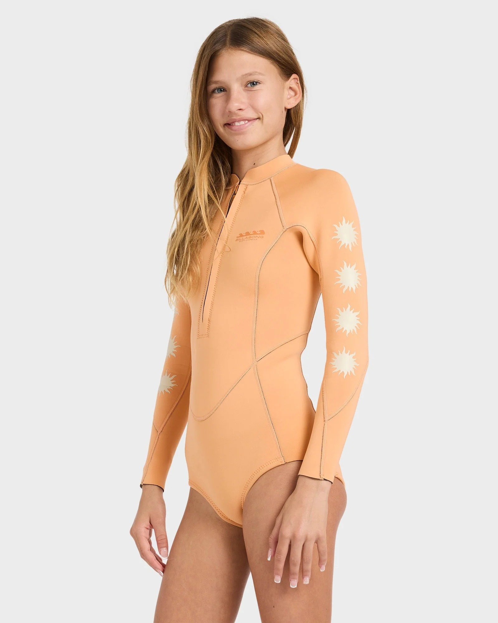 Girls 8-14 2/2mm Teen Salty Dayz Nat Long Sleeve Springsuit - Image 3