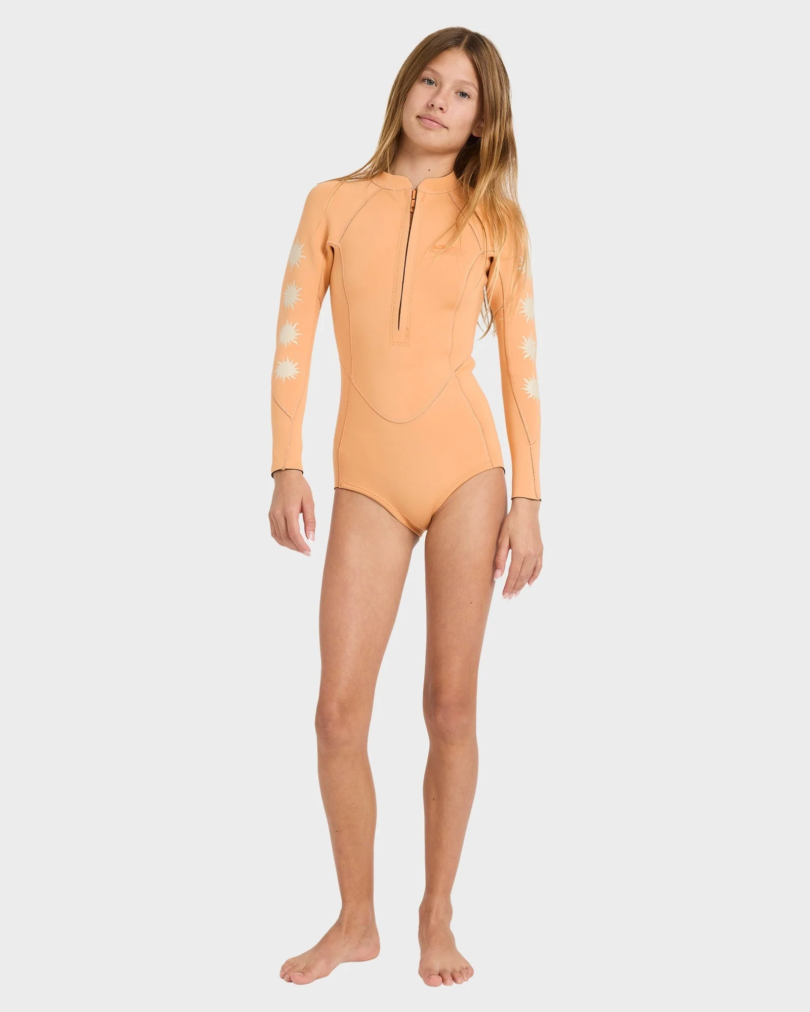Girls 8-14 2/2mm Teen Salty Dayz Nat Long Sleeve Springsuit - Image 7