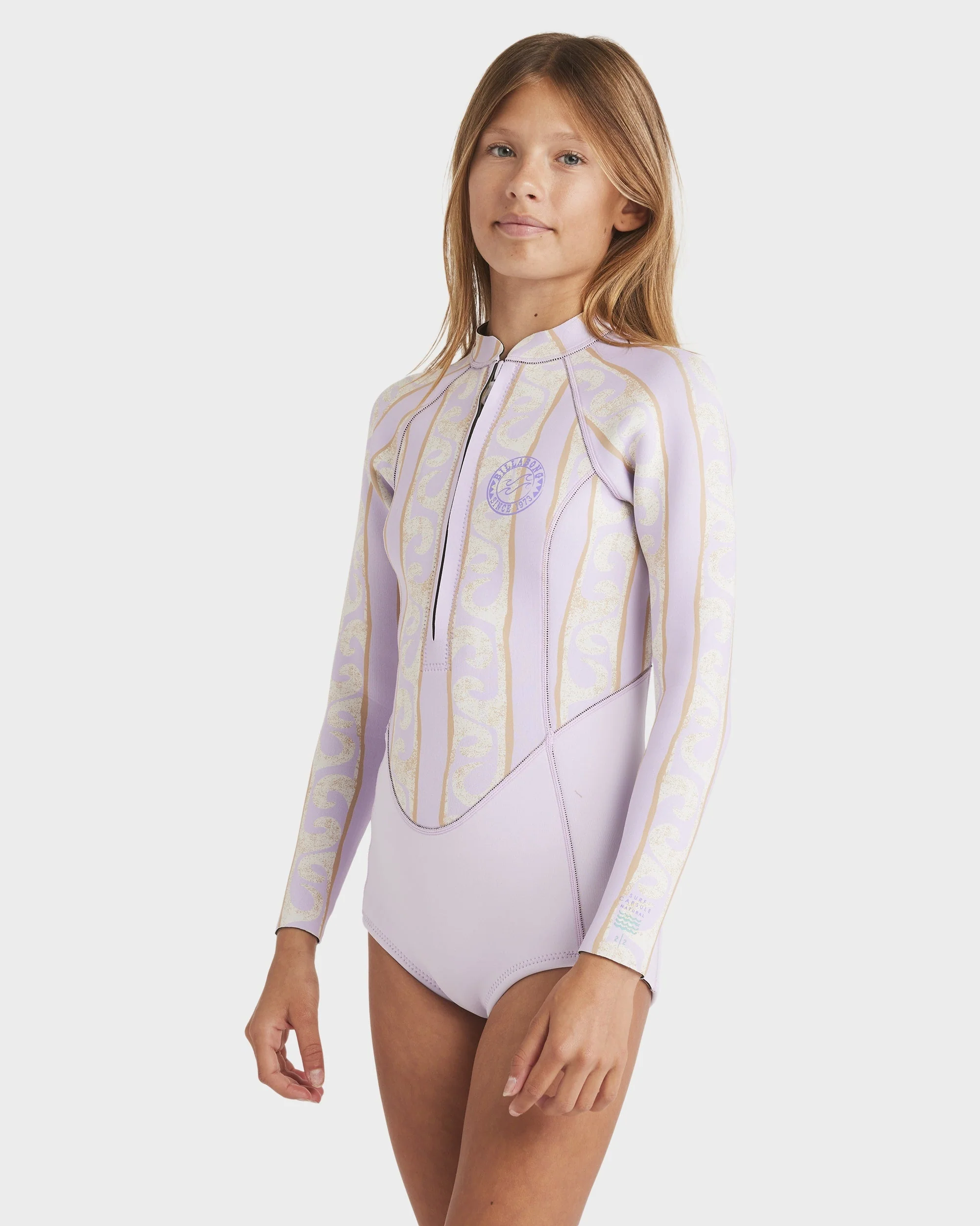 Girls 8-14 2/2mm Teen Salty Dayz Nat Long Sleeve Springsuit - Image 3