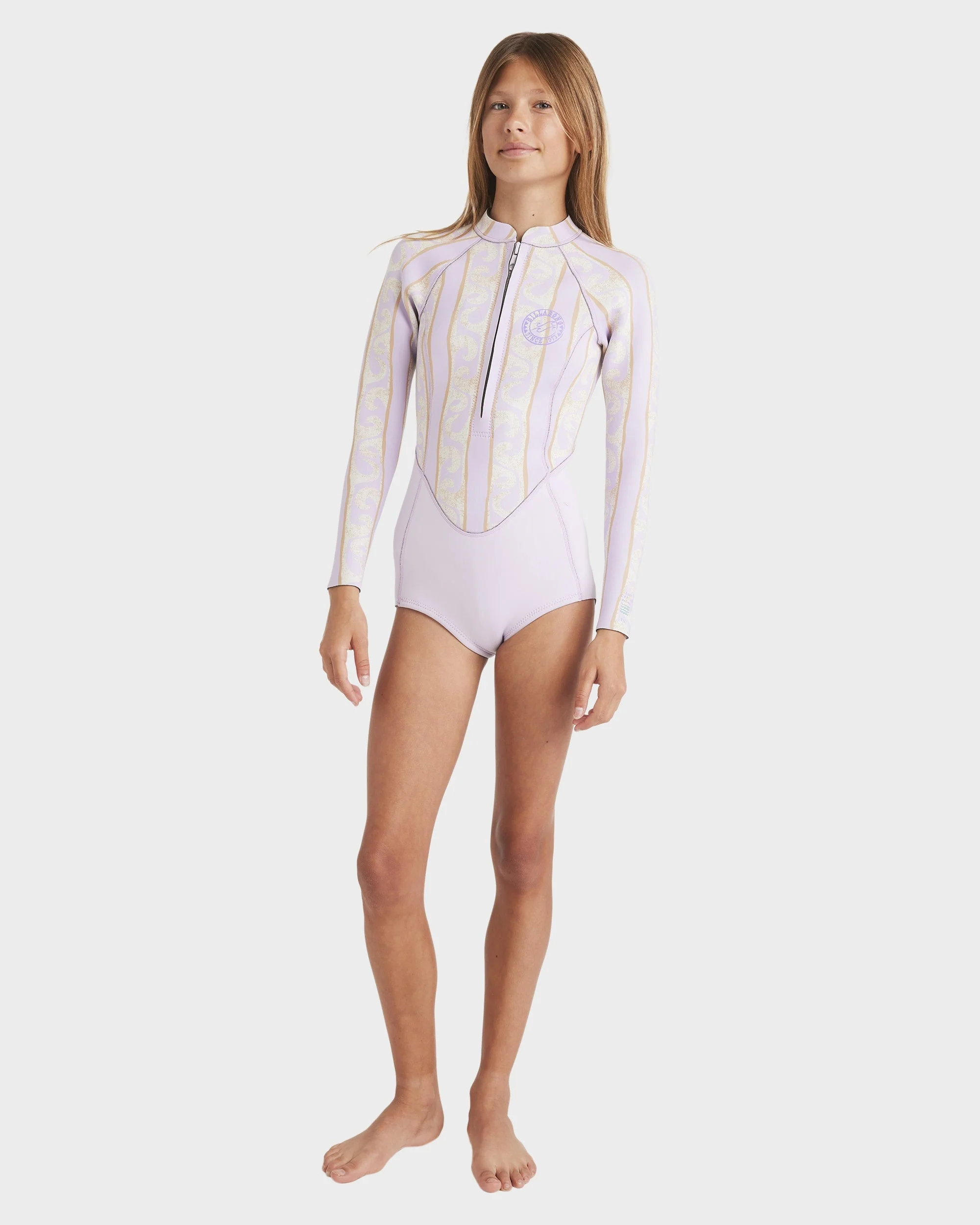 Girls 8-14 2/2mm Teen Salty Dayz Nat Long Sleeve Springsuit - Image 6