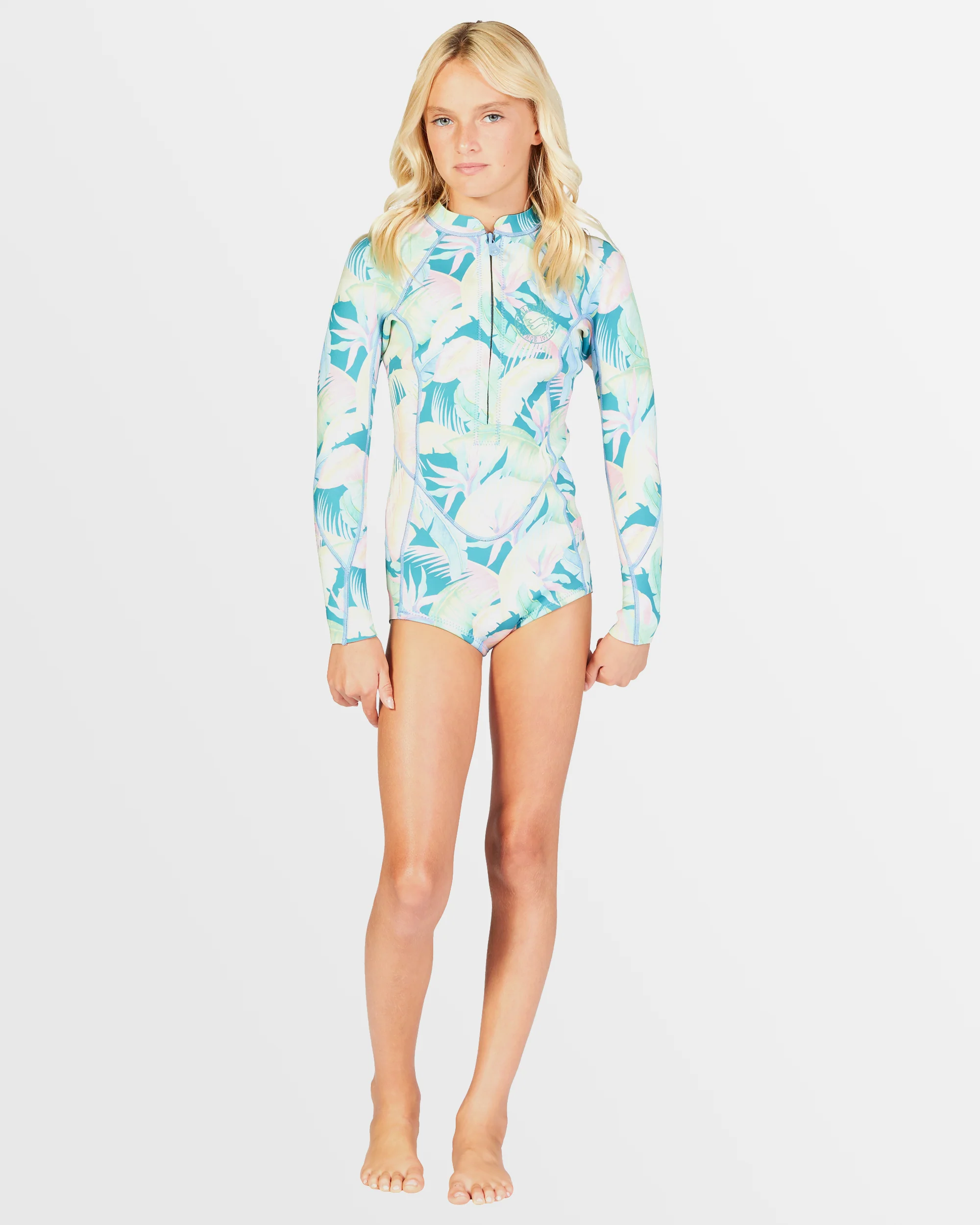 Girls 2-14 Salty Dayz Long Sleeve Springsuit - Image 4