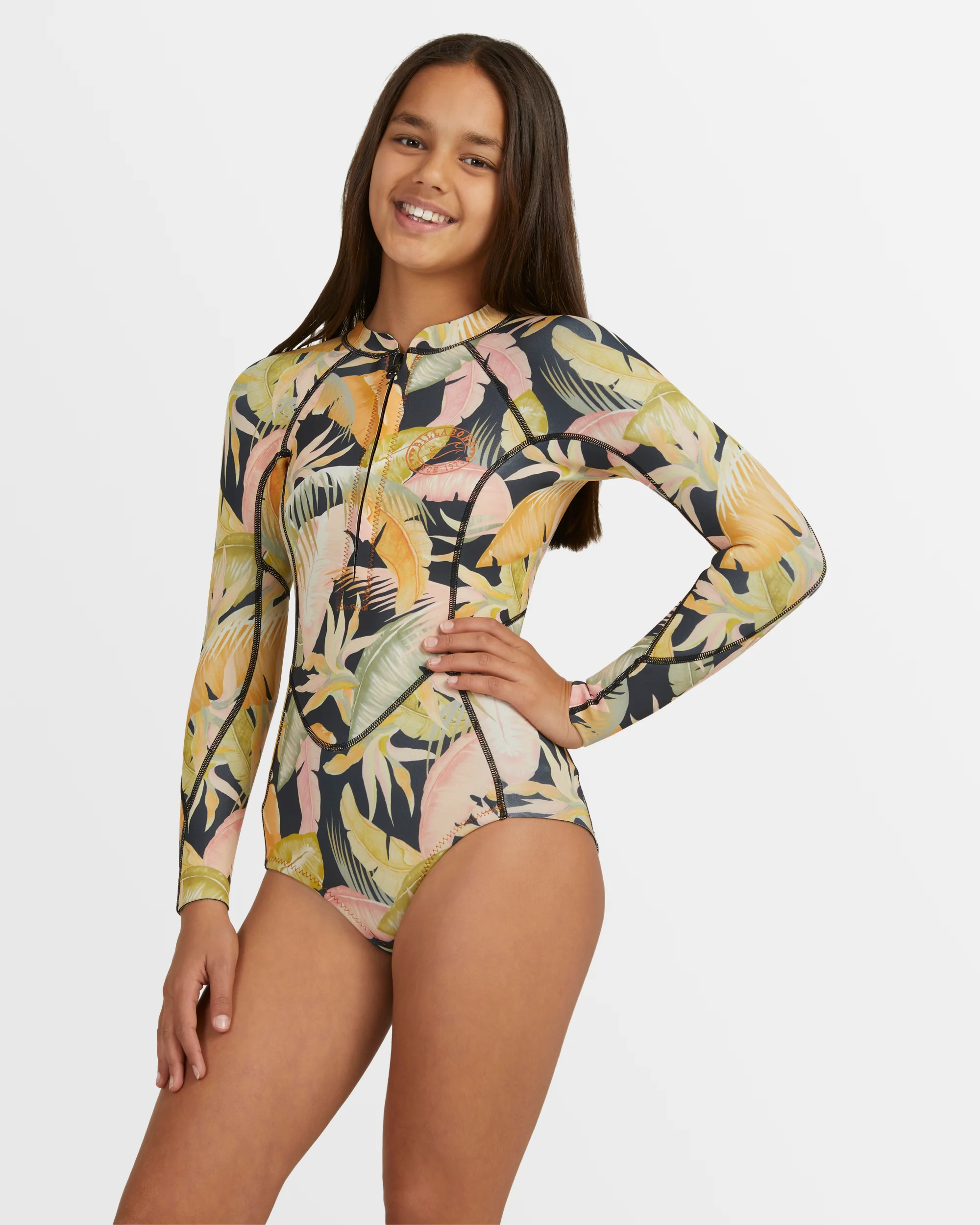 Girls 2-14 2/2mm Salty Dayz Long Sleeve Springsuit - Image 3