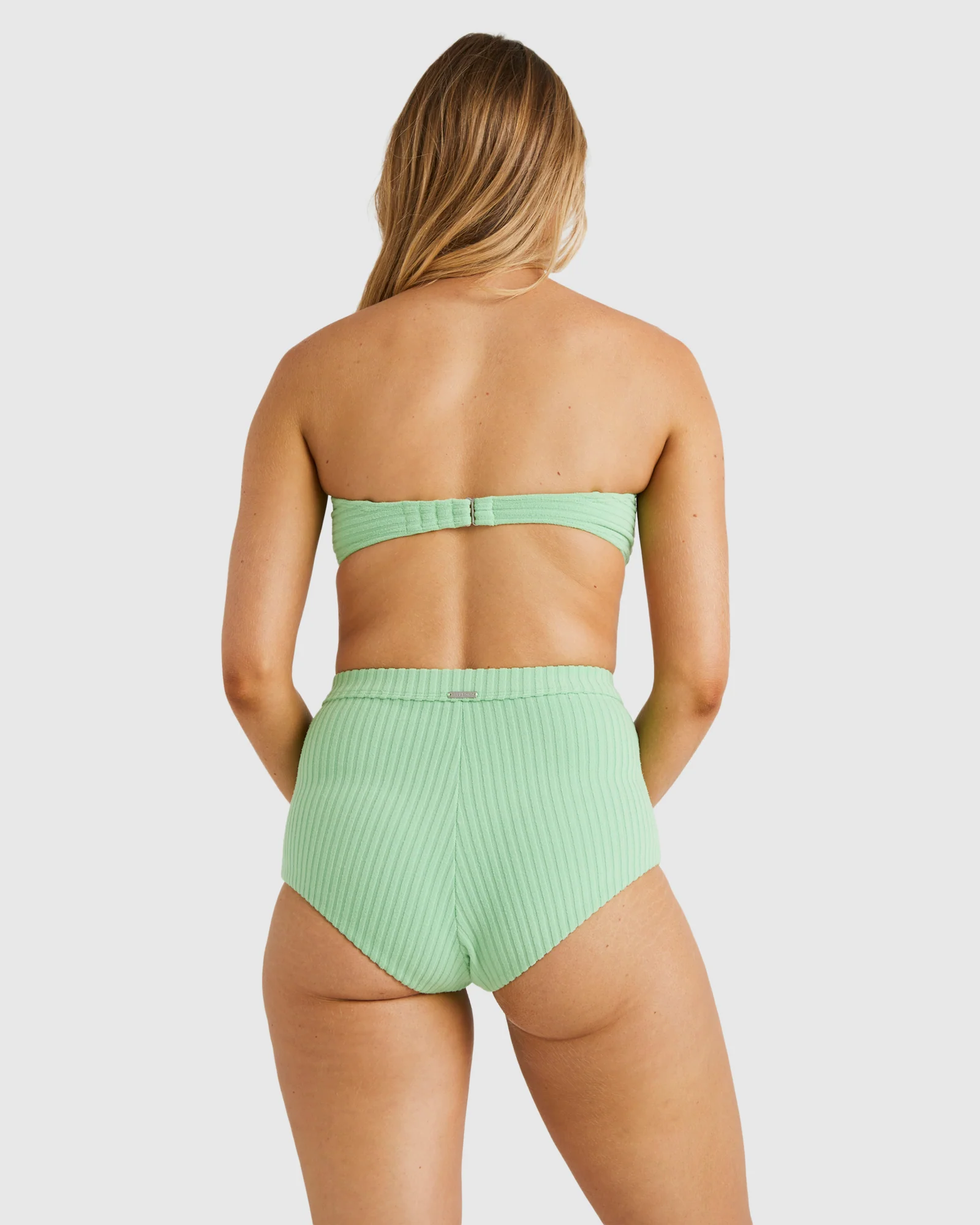 Womens Terry Rib Betty Bandeau Bikini Top - Image 3