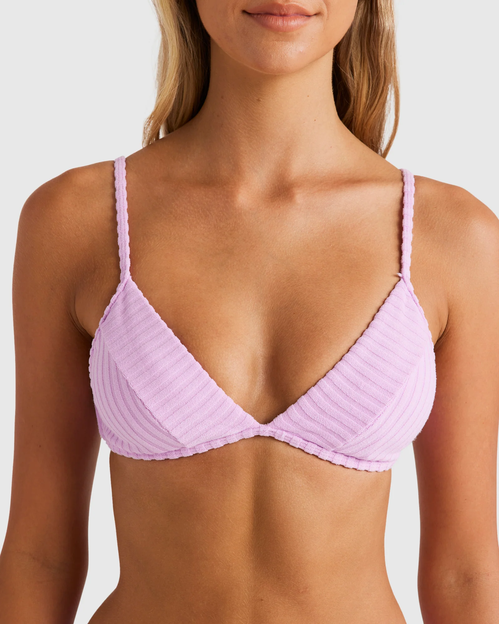 Womens Terry Rib Charlie Trilette Bikini Top - Image 4