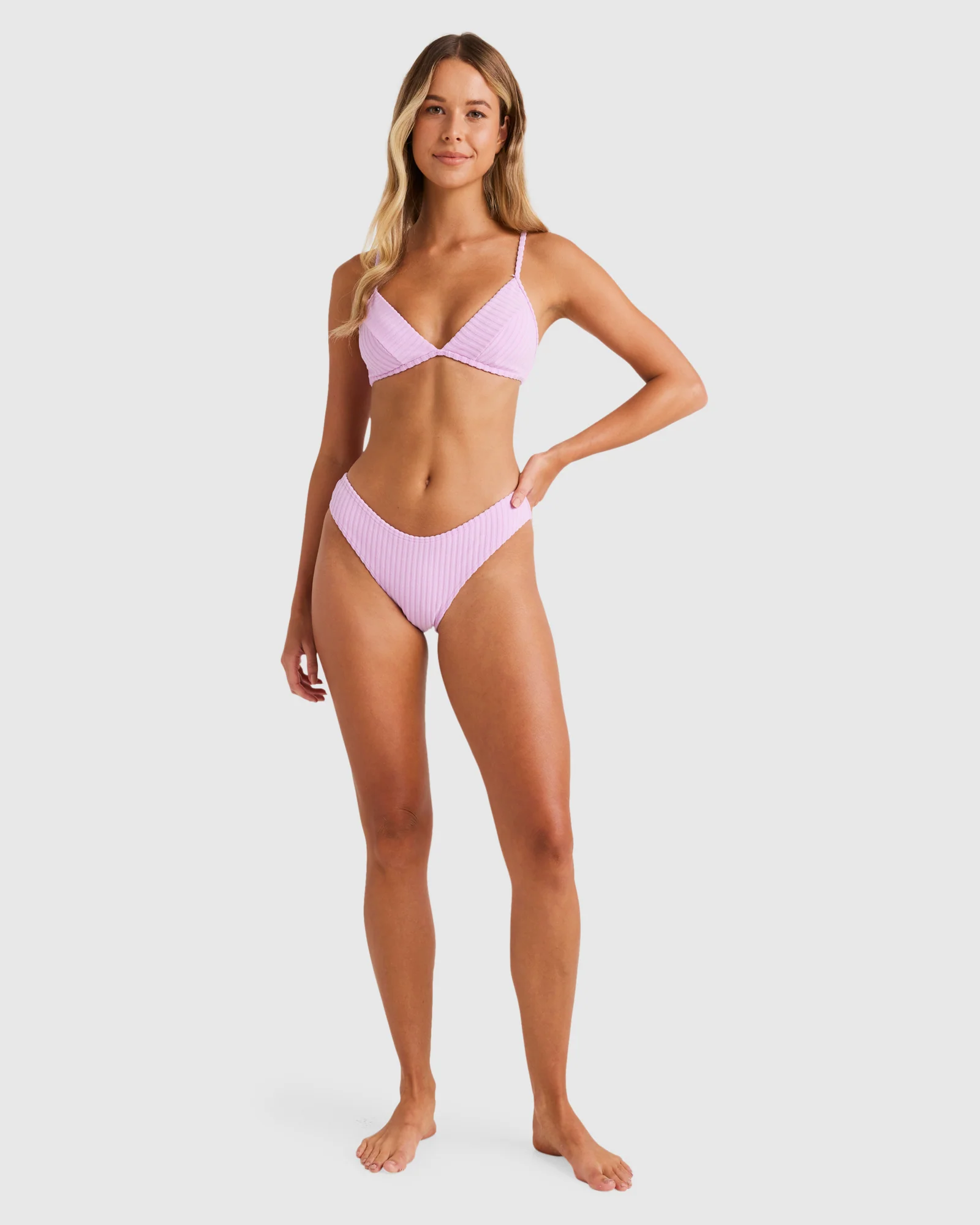 Womens Terry Rib Charlie Trilette Bikini Top - Image 5