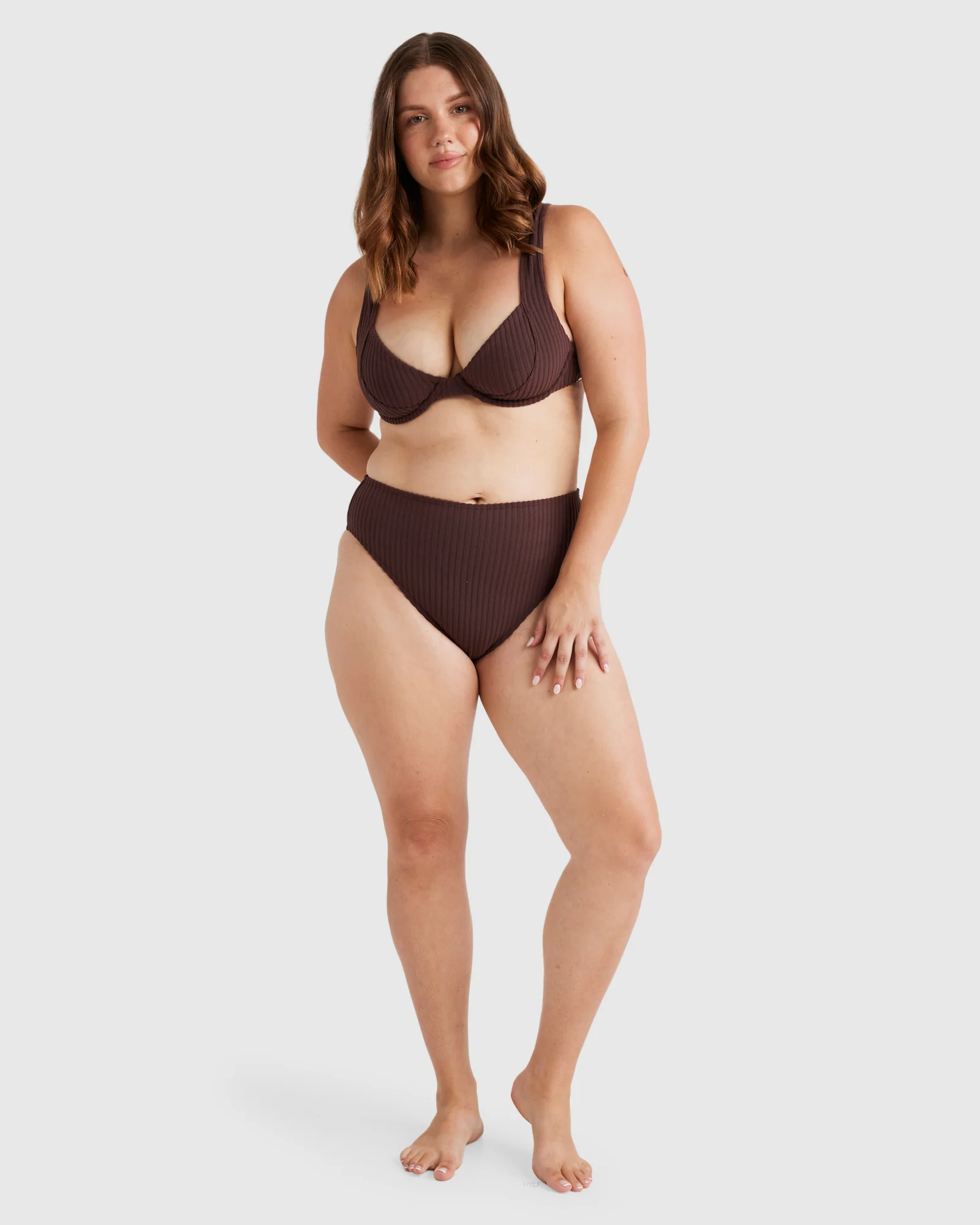 Womens Terry Rib Chloe Bralette Bikini Top - Image 5