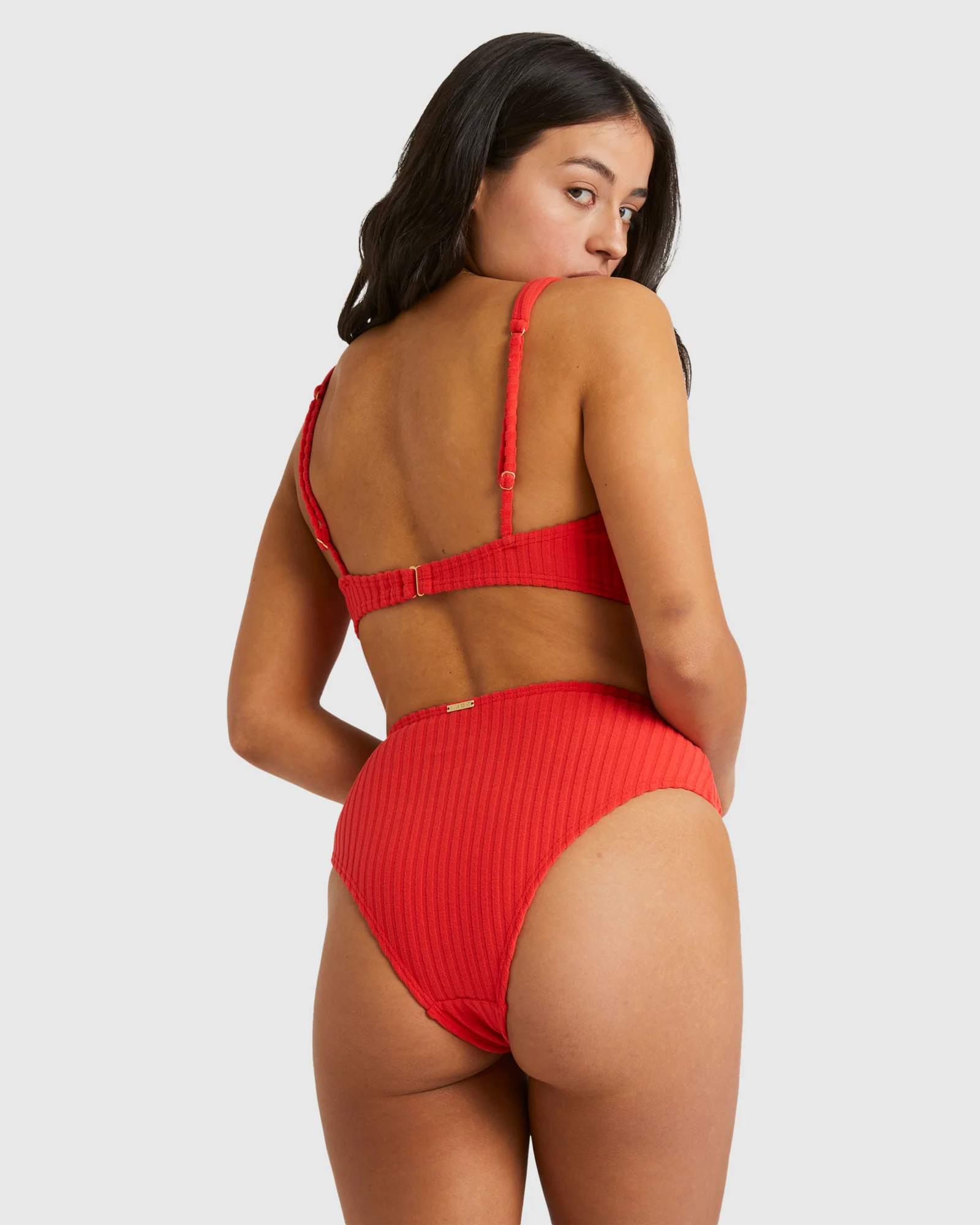 Womens Terry Rib High Maui Bikini Bottom - Image 3