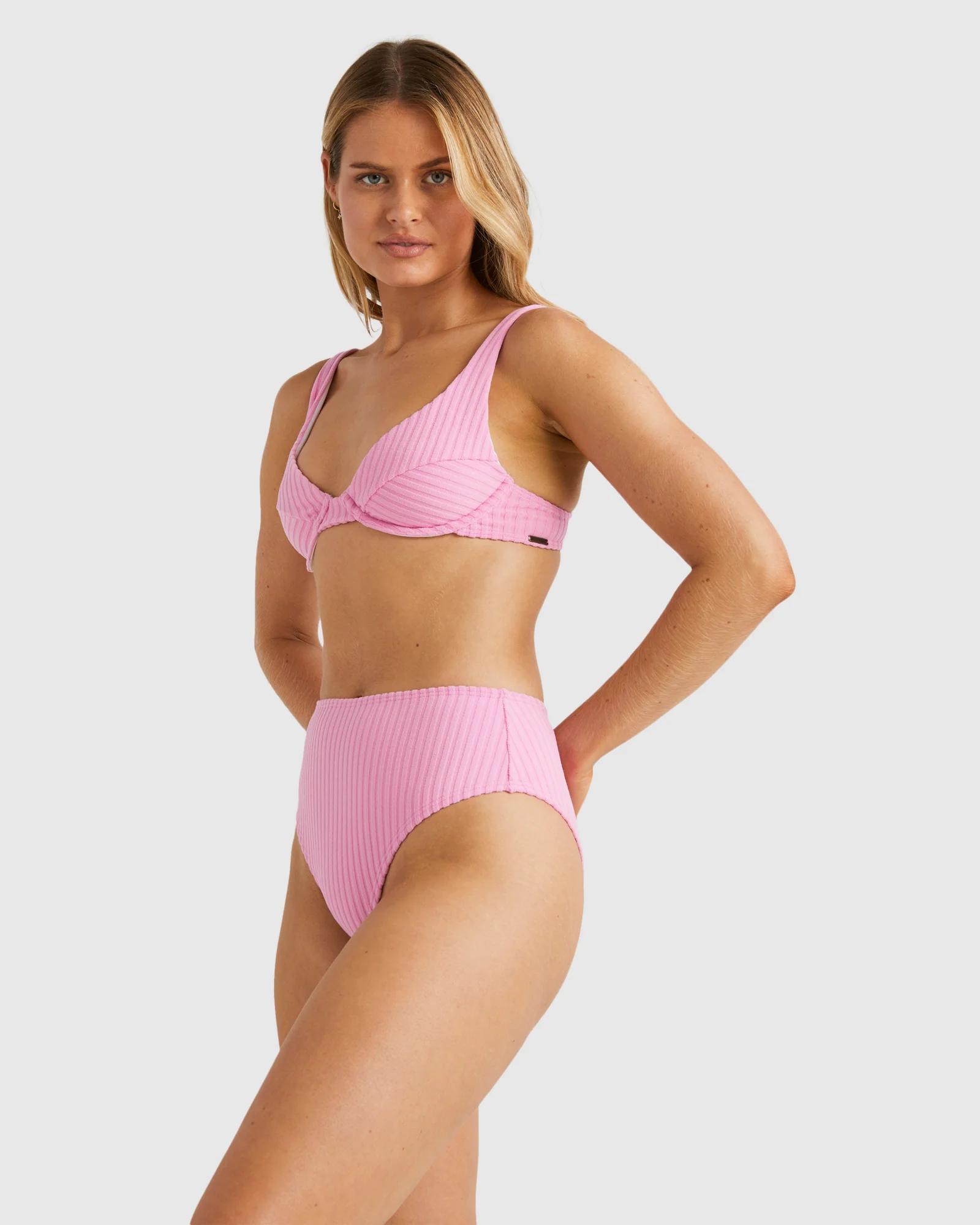 Womens Terry Rib High Maui Pant Bikini Bottom - Image 2
