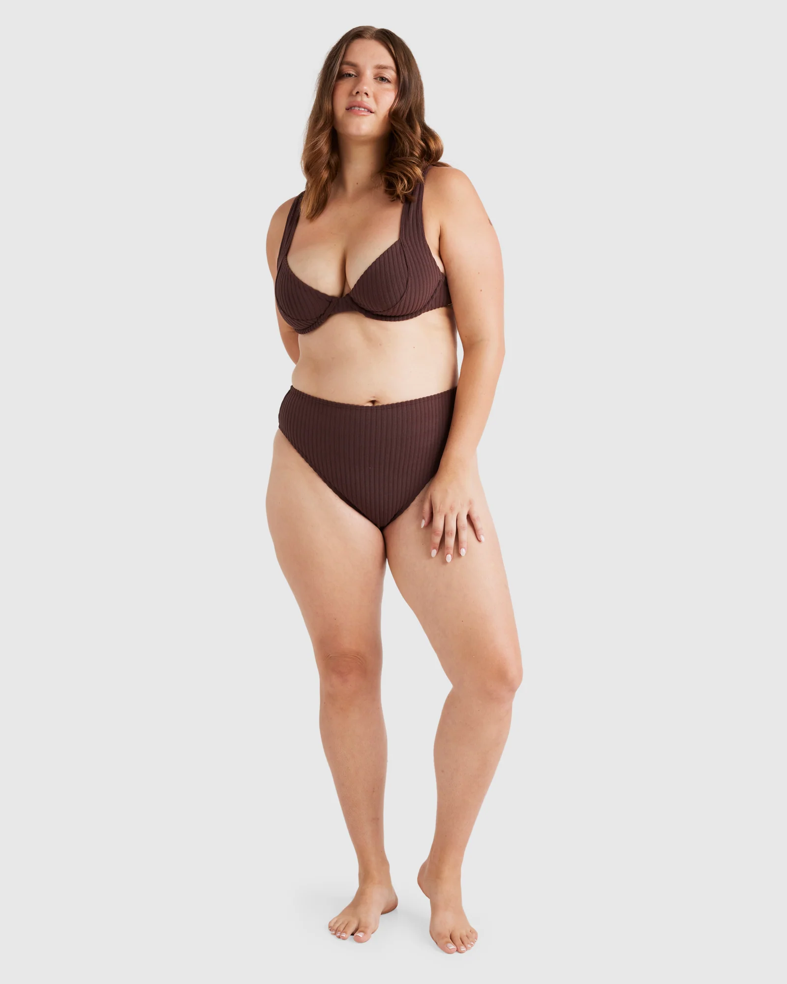 Womens Terry Rib High Maui Pant Bikini Bottom - Image 5