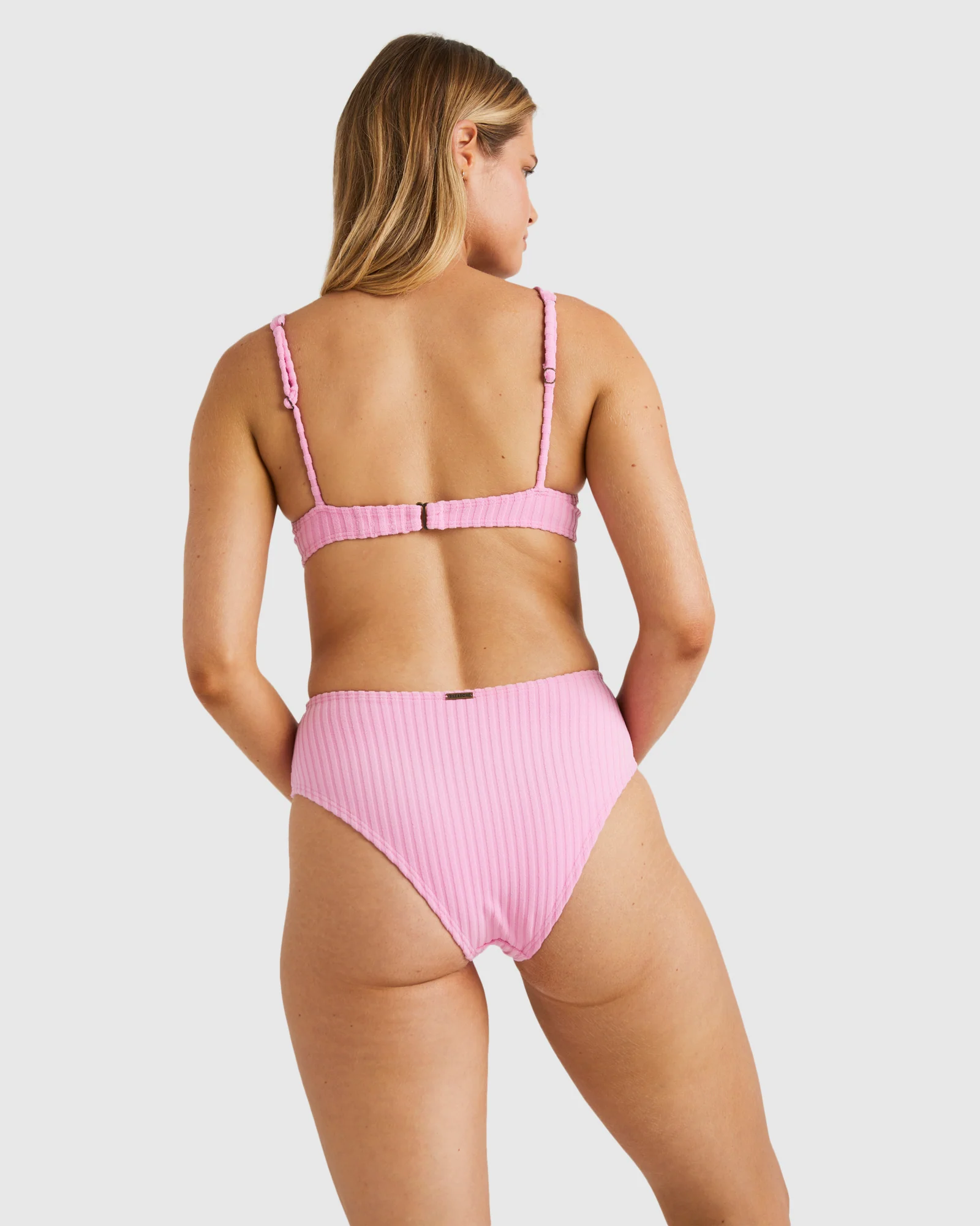 Womens Terry Rib Marina Bralette Bikini Top - Image 3