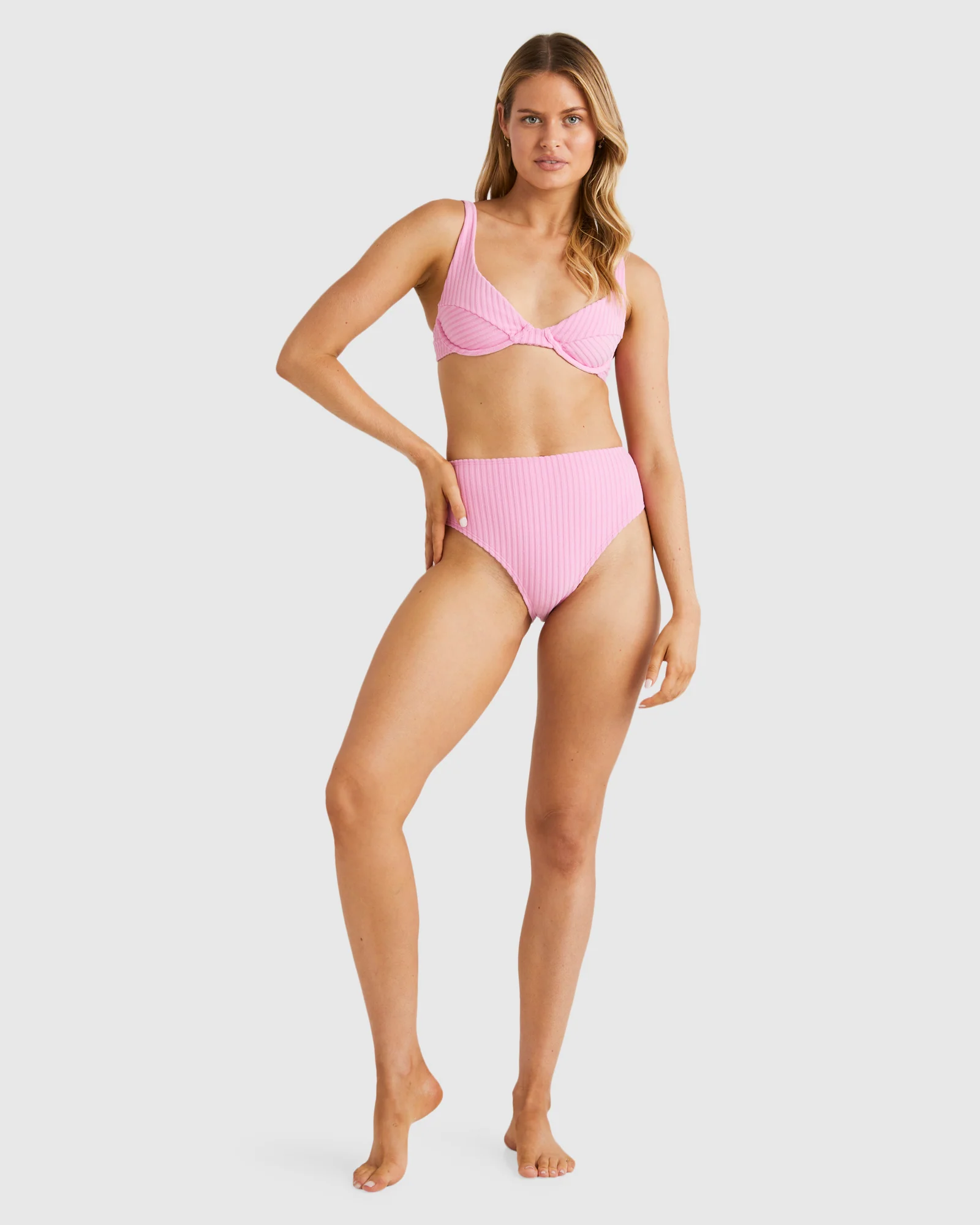 Womens Terry Rib Marina Bralette Bikini Top - Image 5